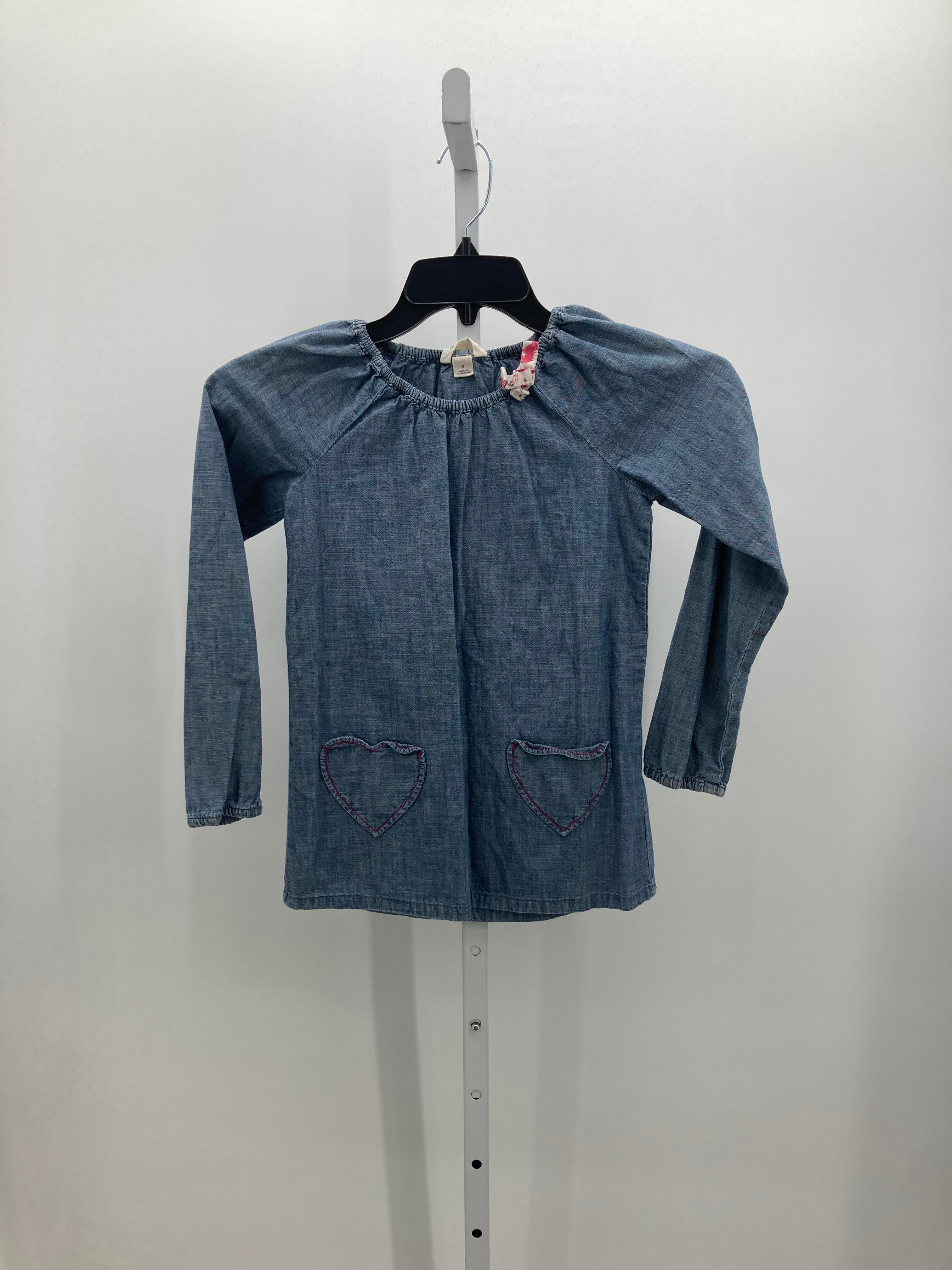 Lands End Size 8 Girls Long Sleeve Shirt