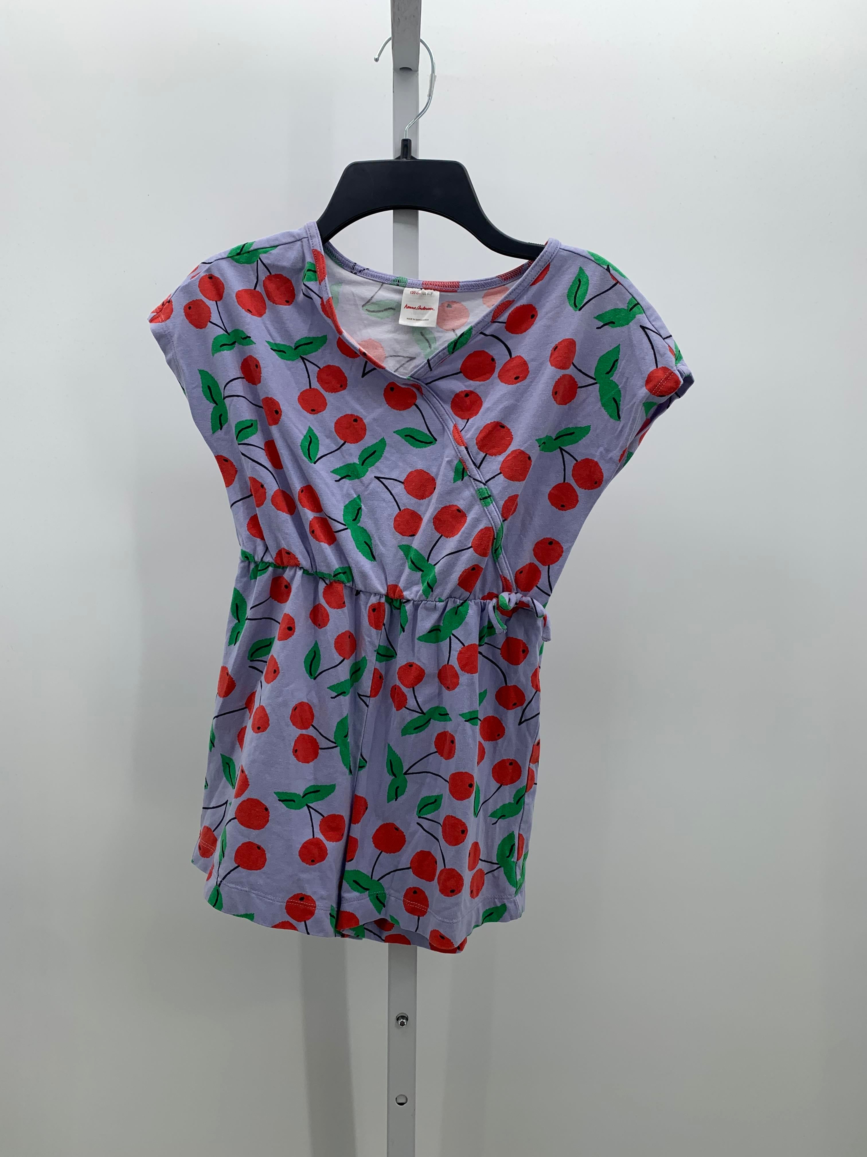 Hanna Anderson Size 6-7 Girls Short Slv. Romper
