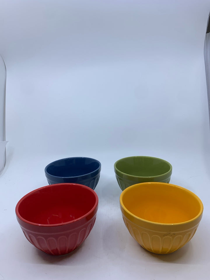 4 COLORFUL BOWLS.