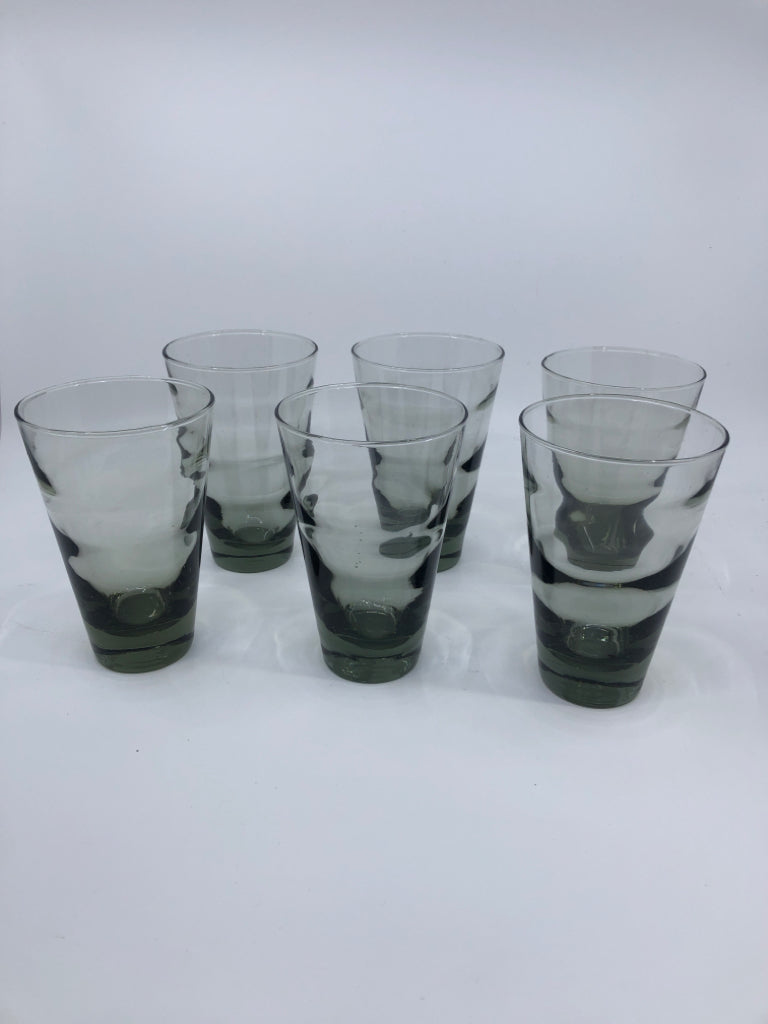 6 FLARED TAPER TUMBLERS.