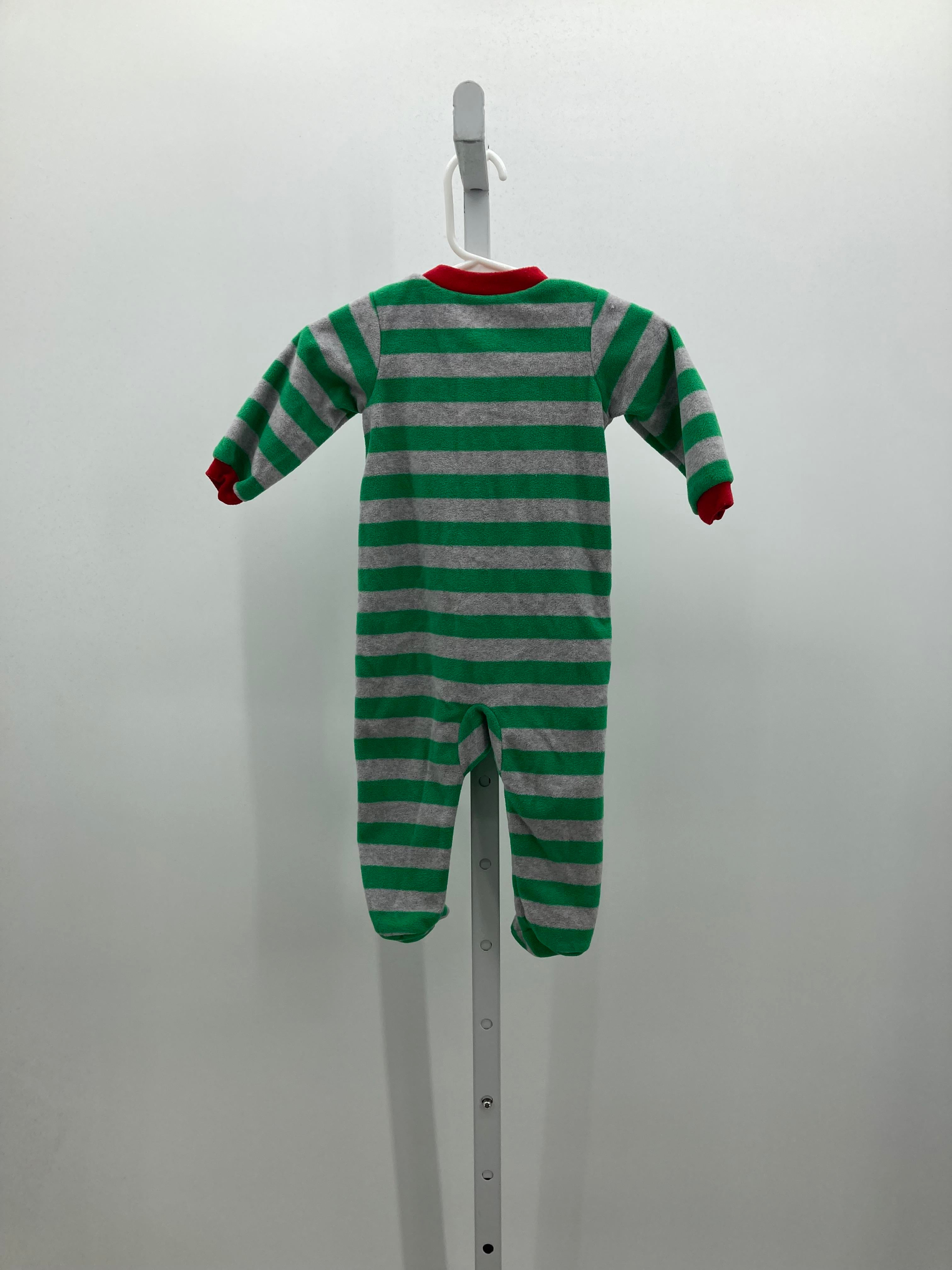 FLEECE ROMPER STRIPES SANTA