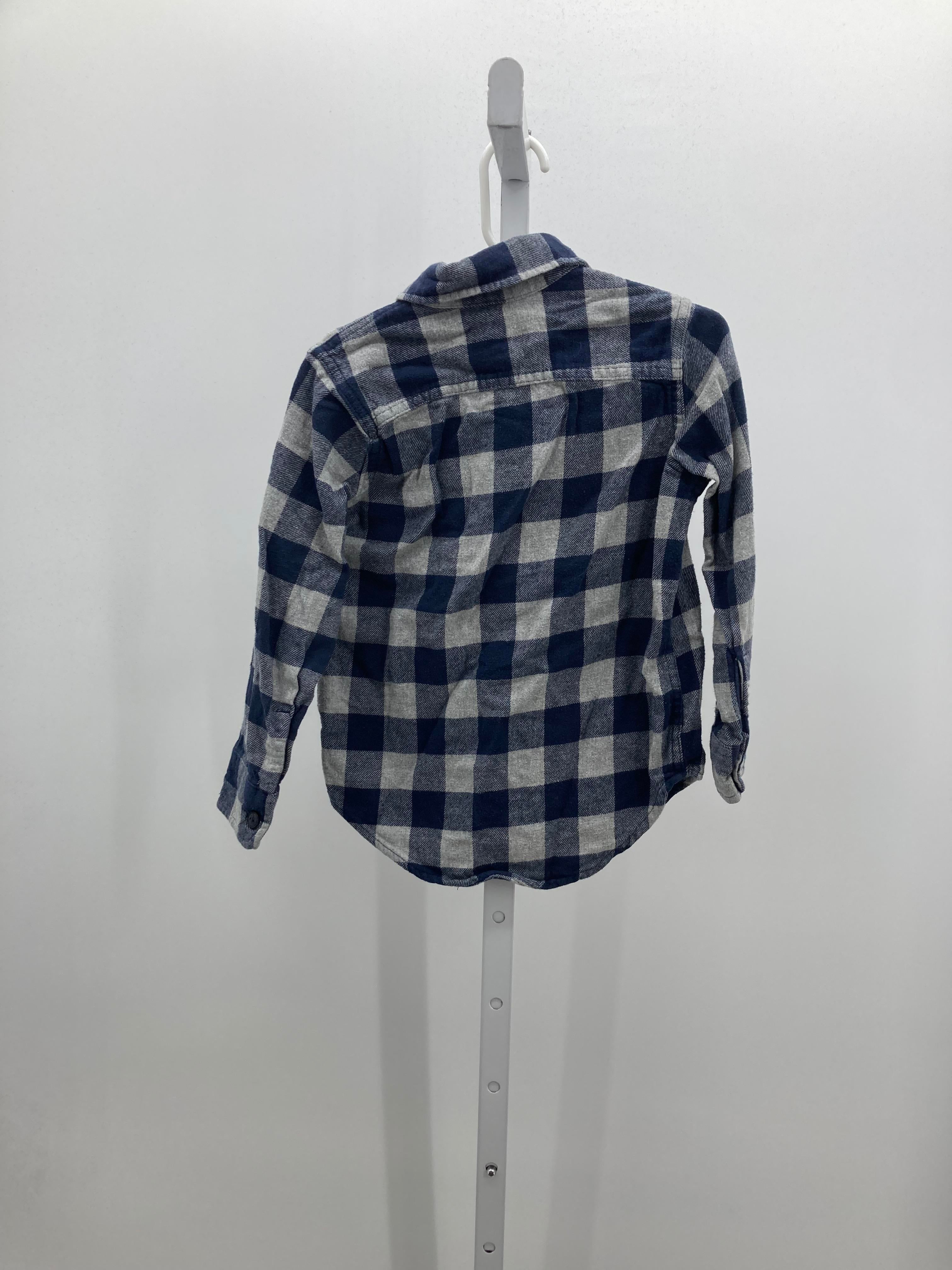 NAVY PLAID BTN DOWN
