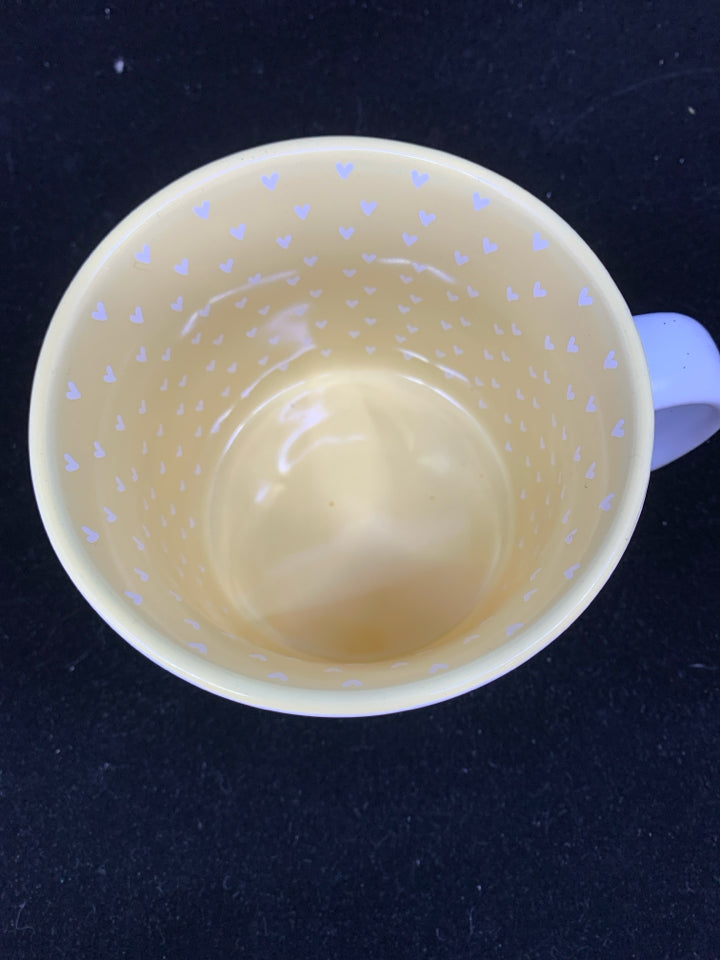 BE COURAGEOUS MUG W/ YELLOW INSIDE.