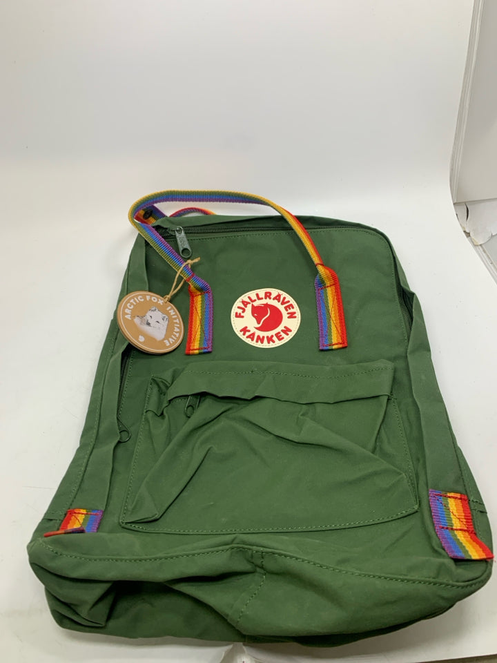 Fjallraven Kanken Rainbow Strap Mini Backpack- With Tags