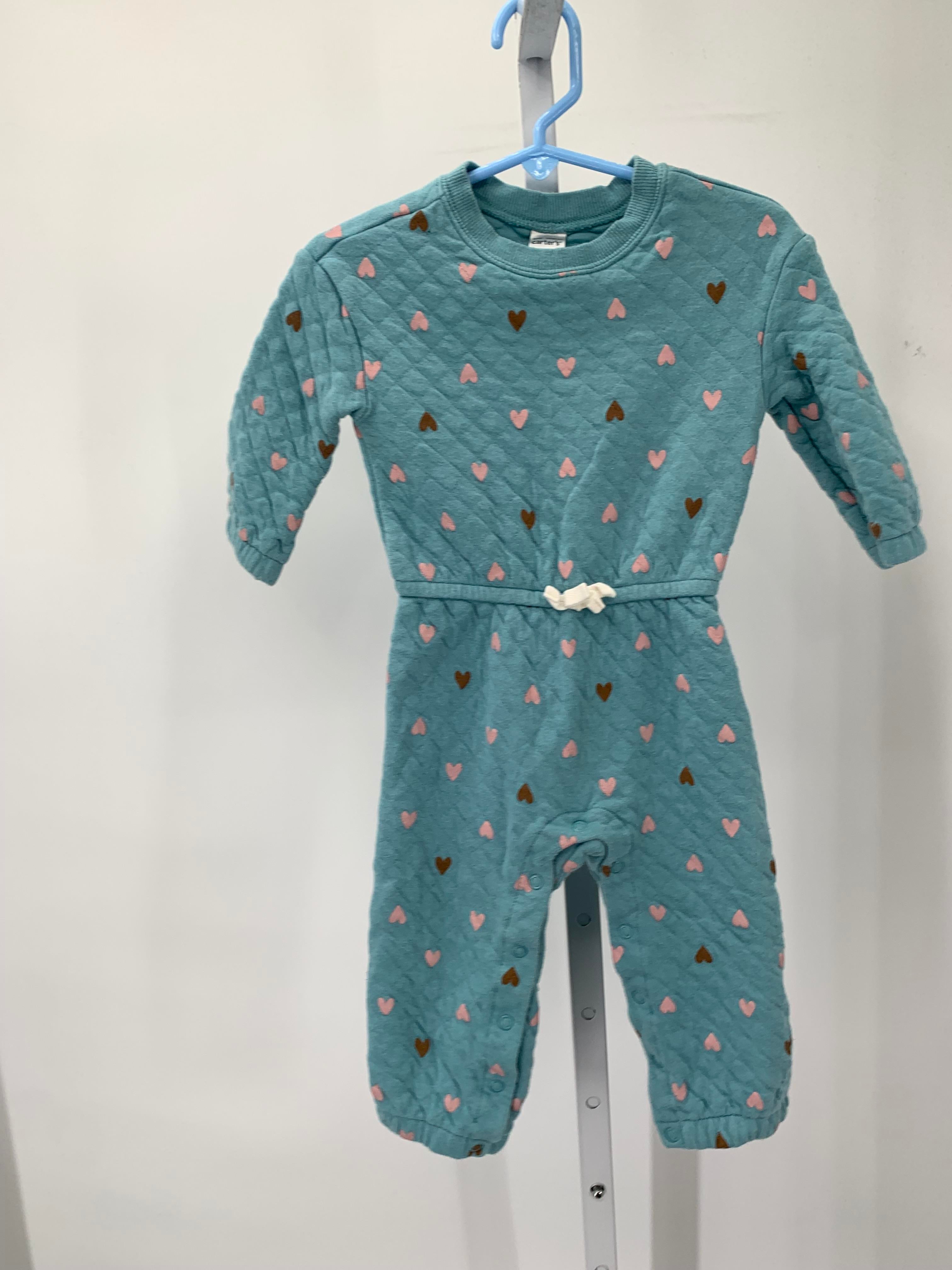 Carters Size 18 Months Girls Long Slv. Romper