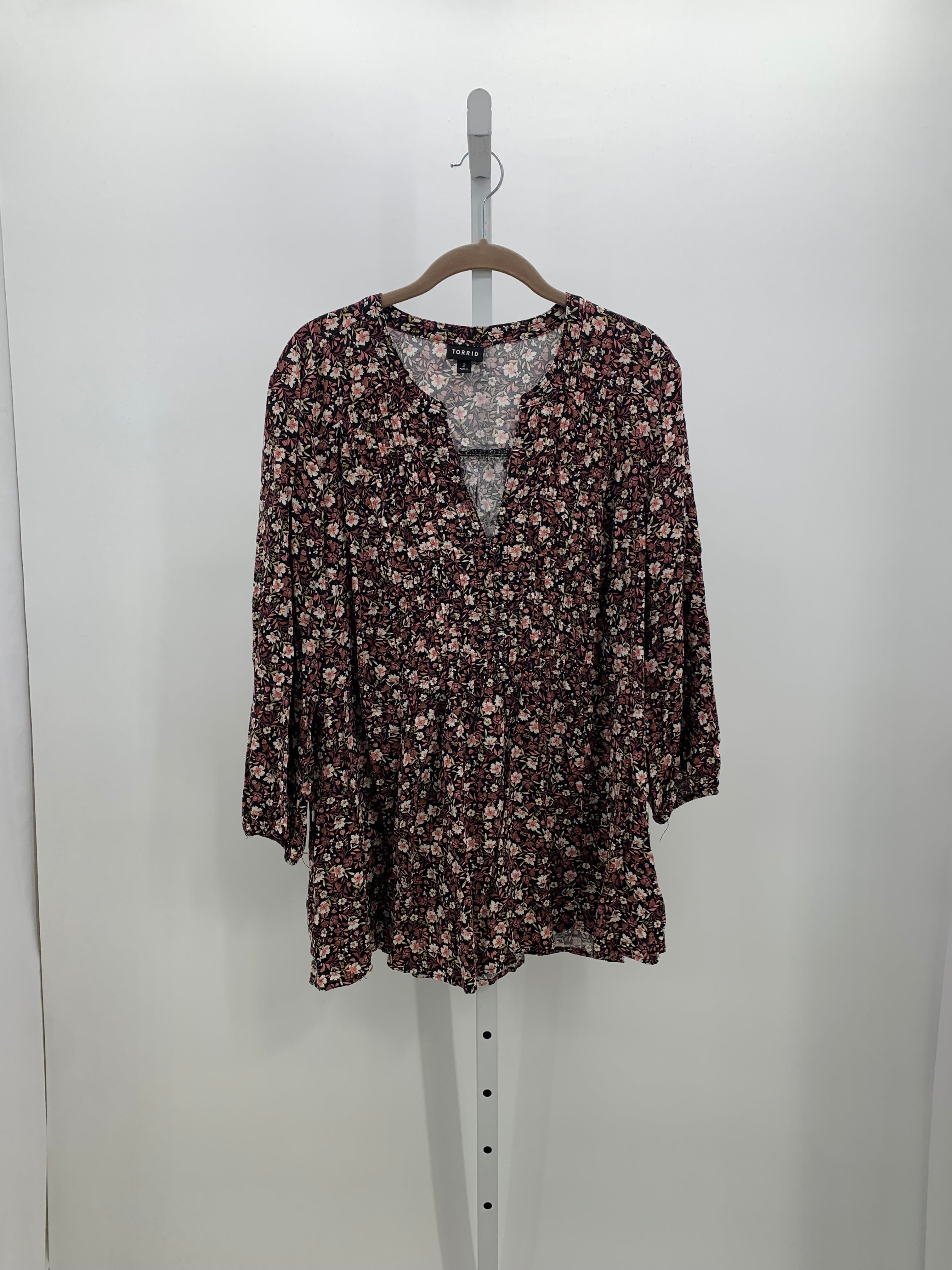 Torrid Size 2X Womens 3/4 Sleeve Shirt