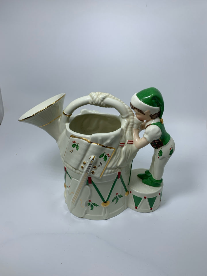 LENOX ELF PLAYING FRENCH HORN PITCHER.