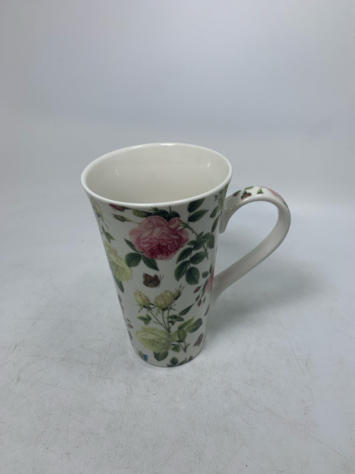 PINK/WHITE ROSES LARGE MUG.