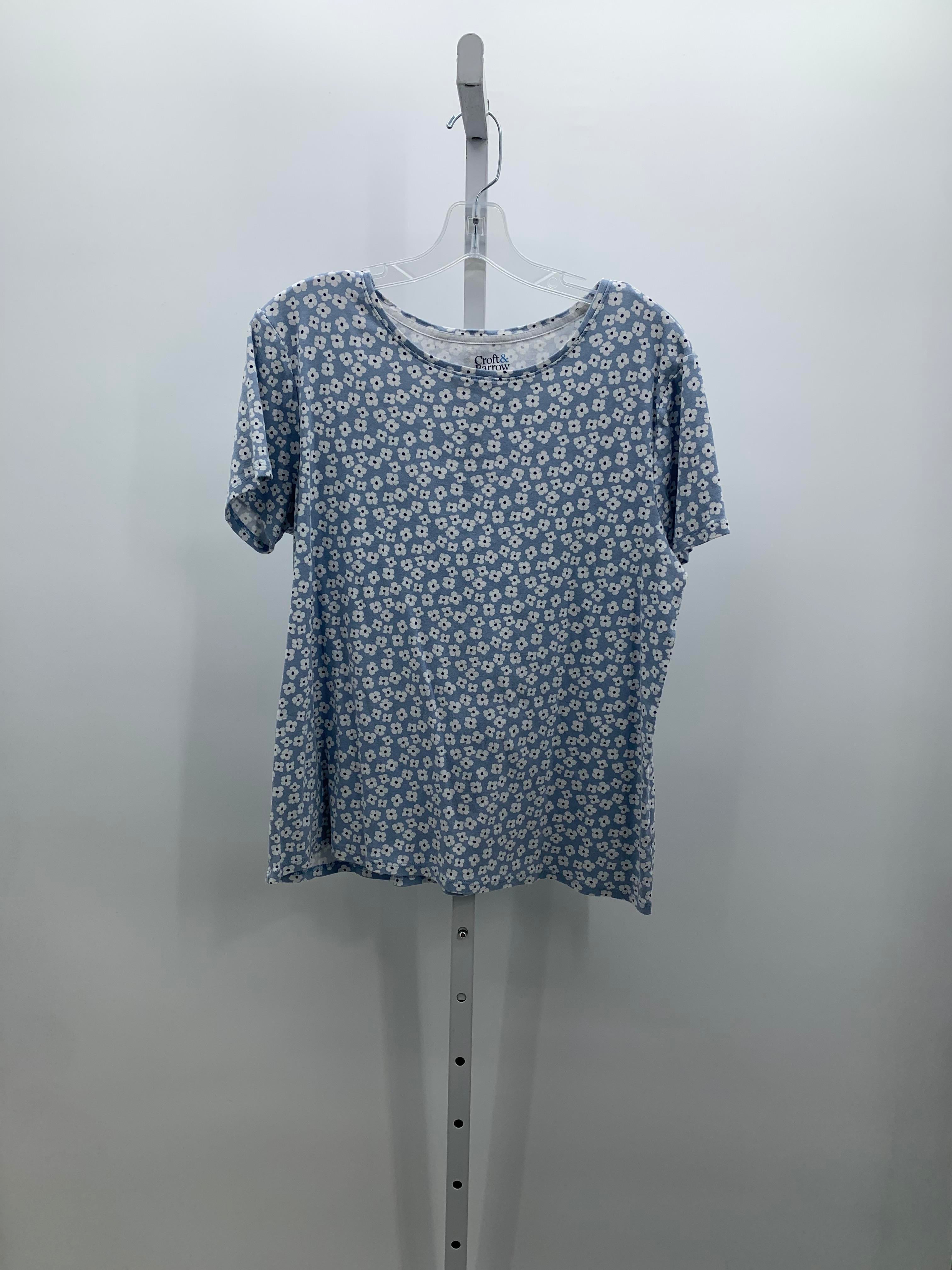Croft & Barrow Size Large Misses Short Sleeve Shirt