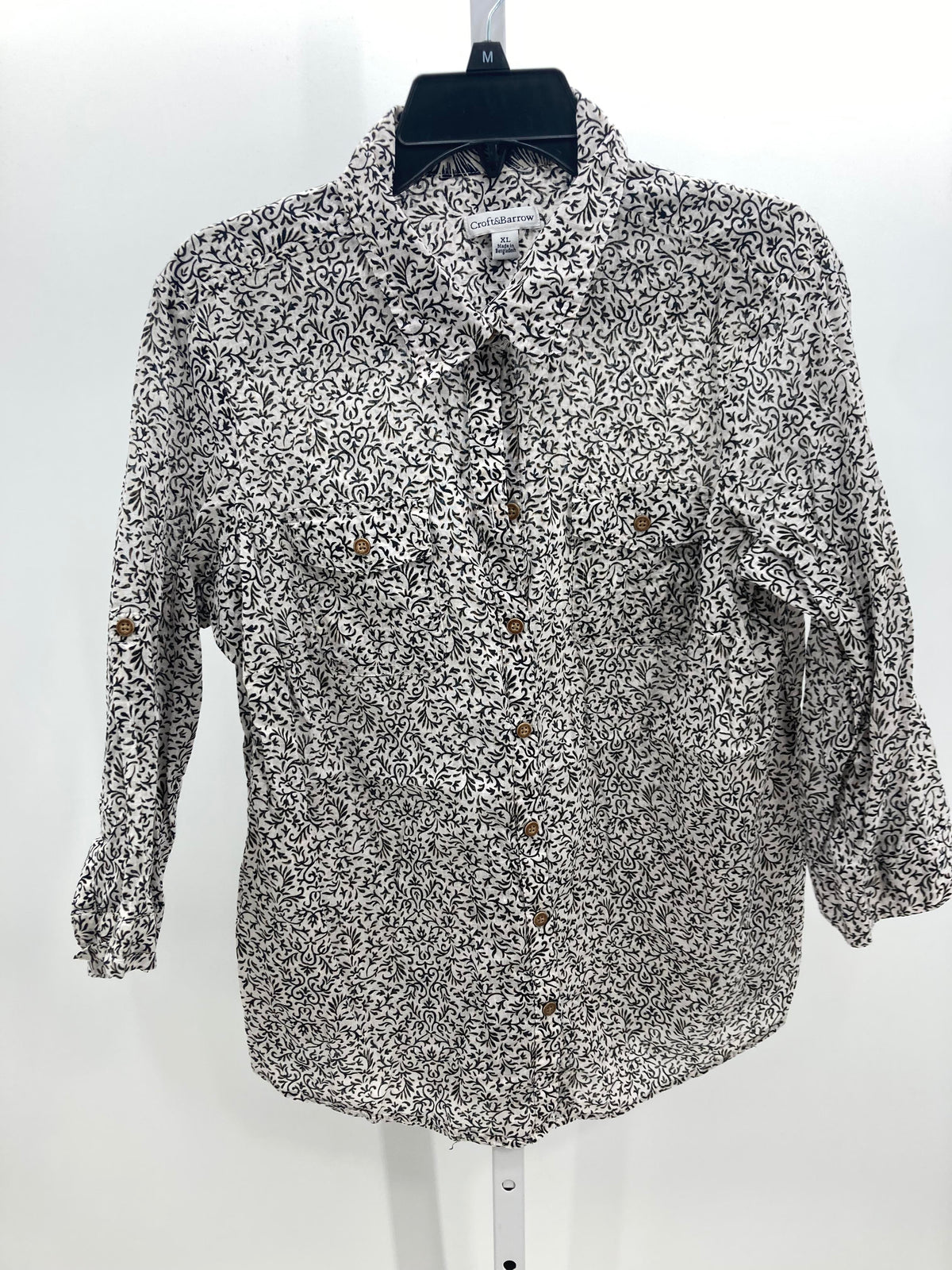 Croft & Barrow Size Extra Large Misses 3/4 Sleeve Shirt
