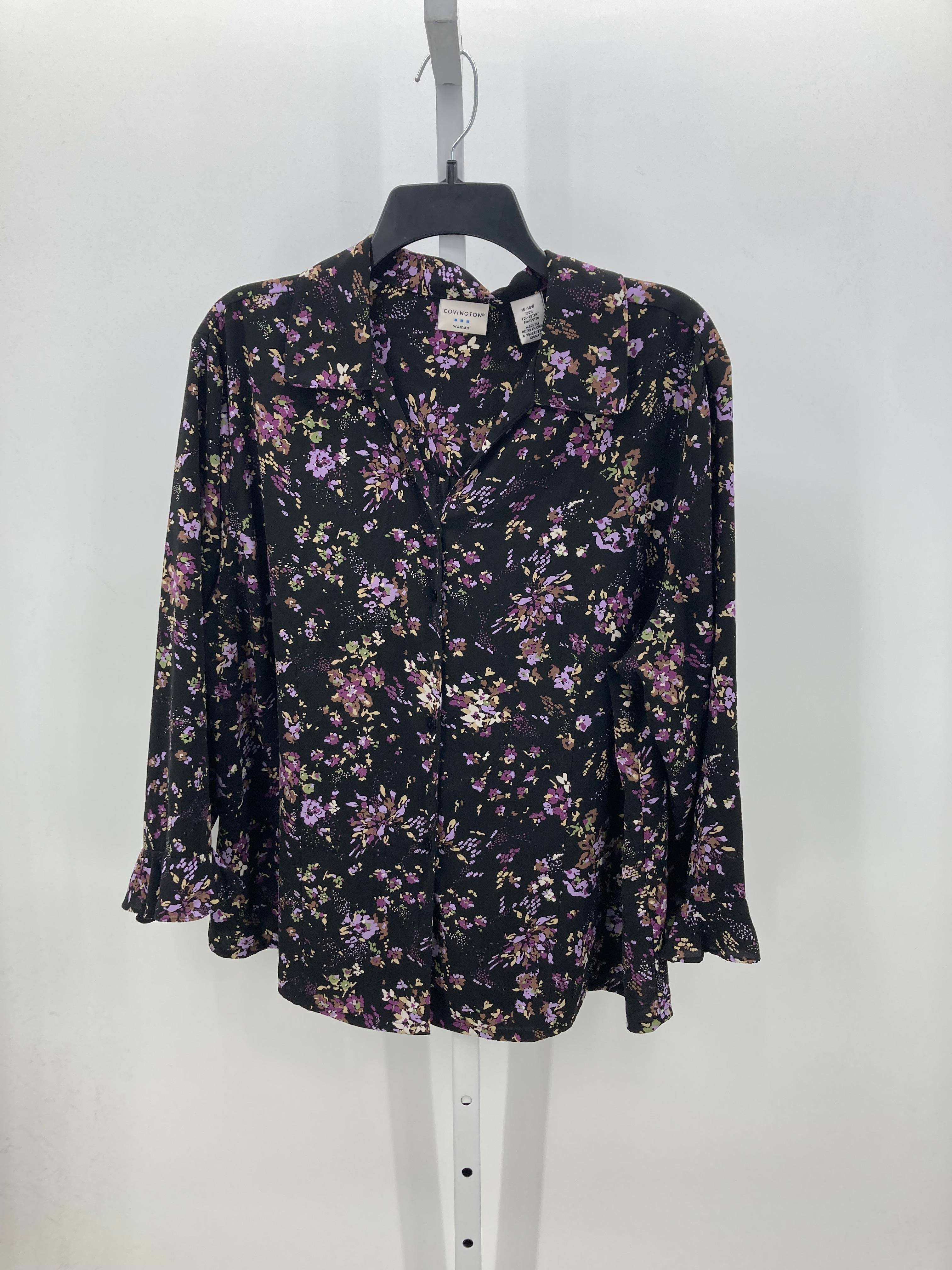 Covington Size 16/18 W Womens 3/4 Sleeve Shirt