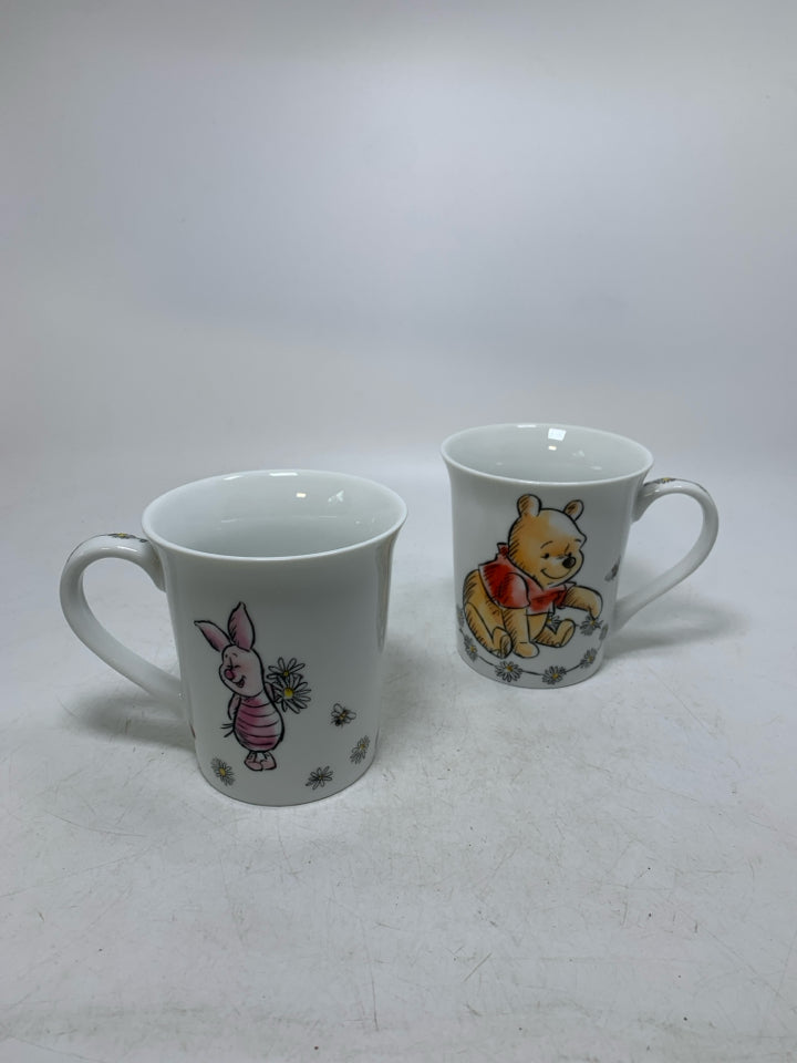 2 WINNIE THE POOH & PIGLET MUGS.