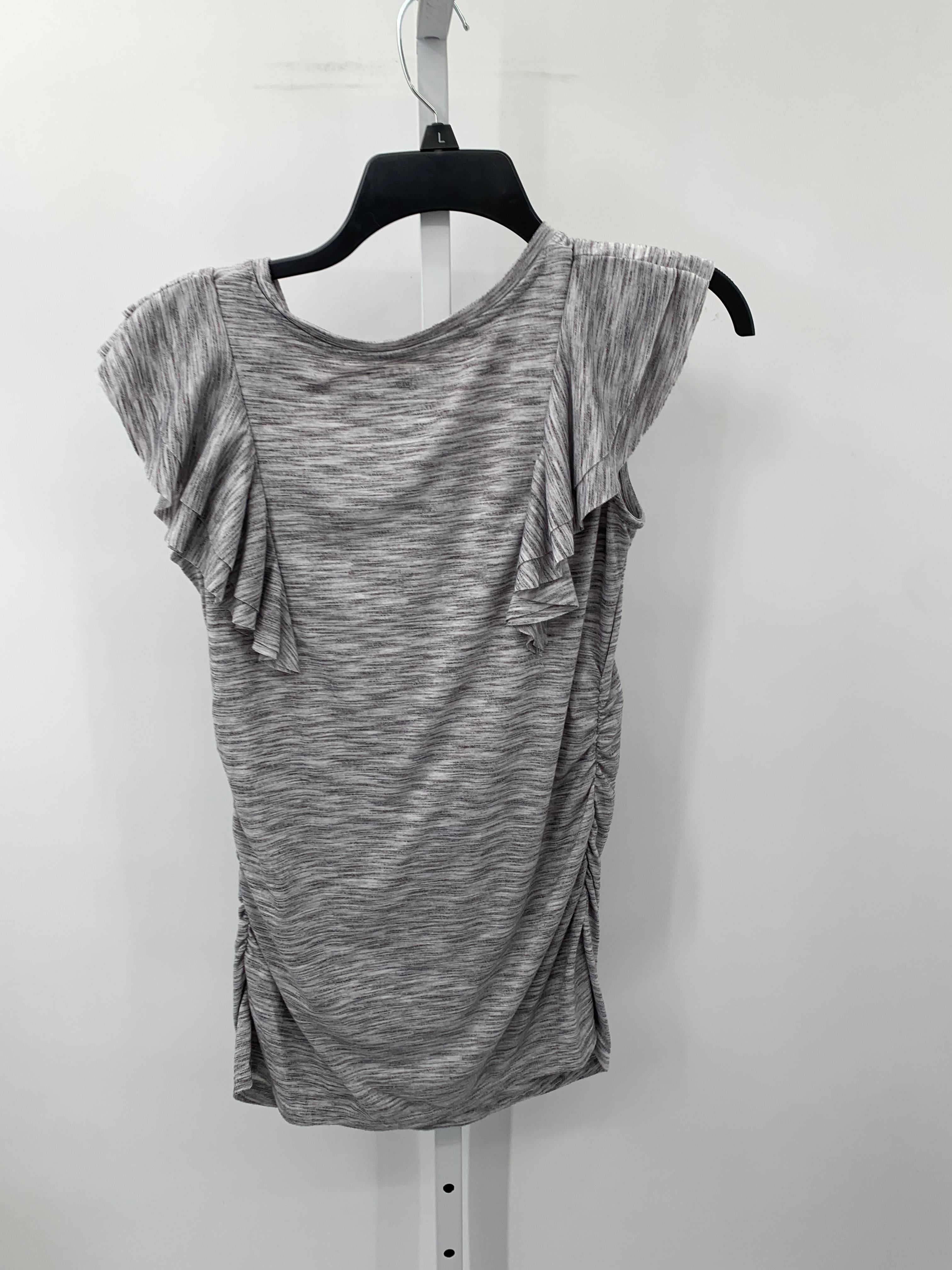 Great Expectations Grey Size Small Maternity Short Sleeve Shirt