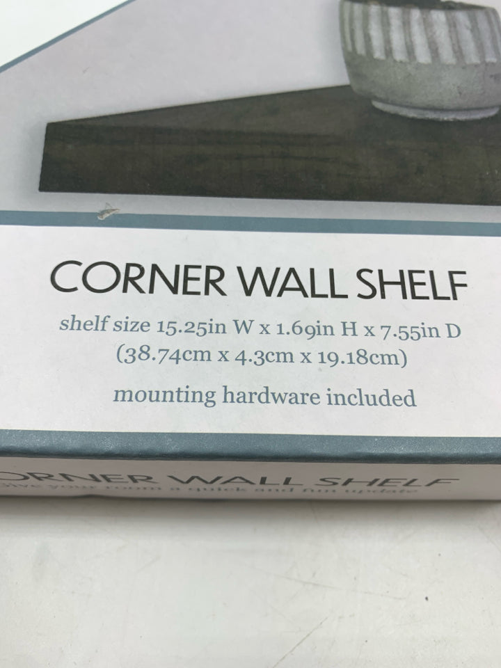 NIB CORNER WALL SHELF.