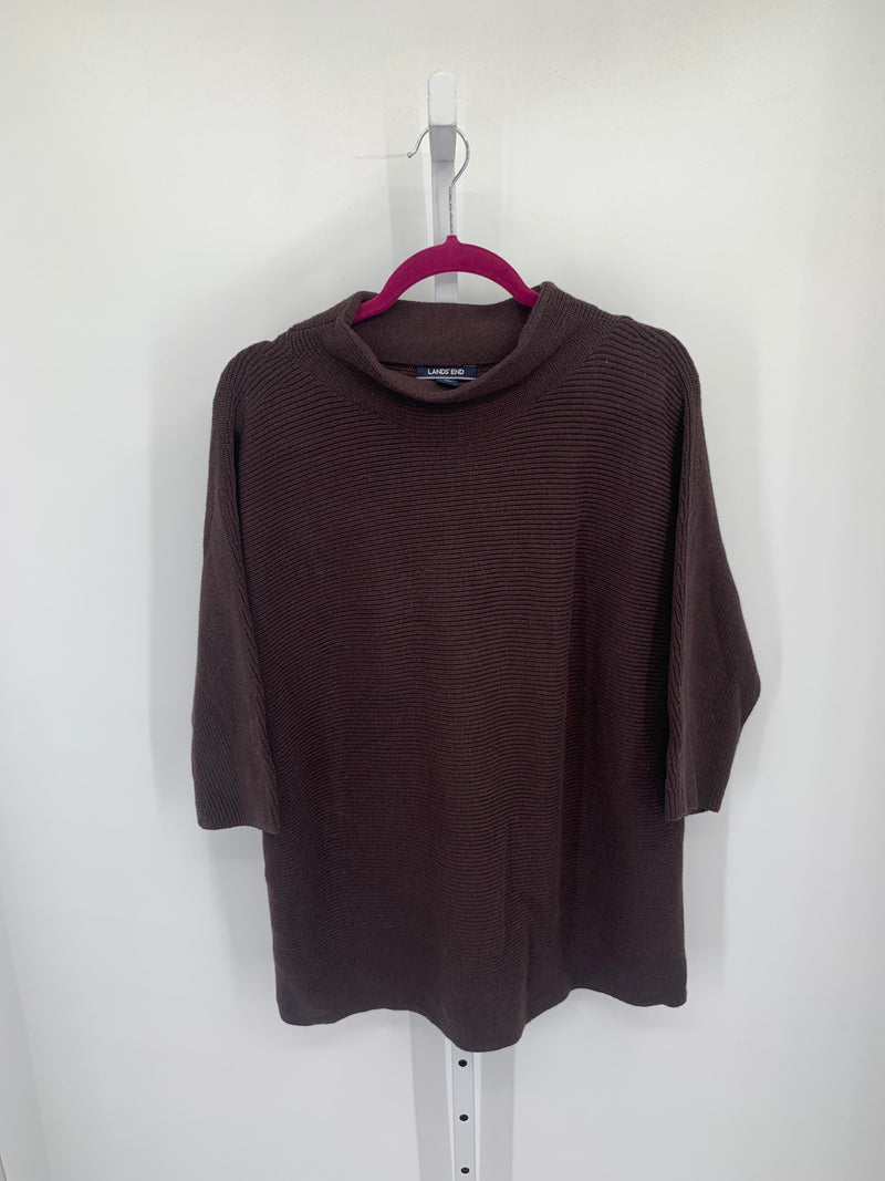 Lands End Size 1X Womens 3/4 Sleeve Sweater