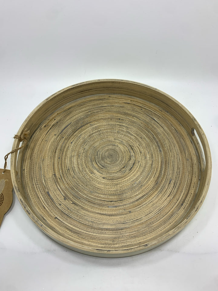 NWT WOOD-PAINTED TRAY.