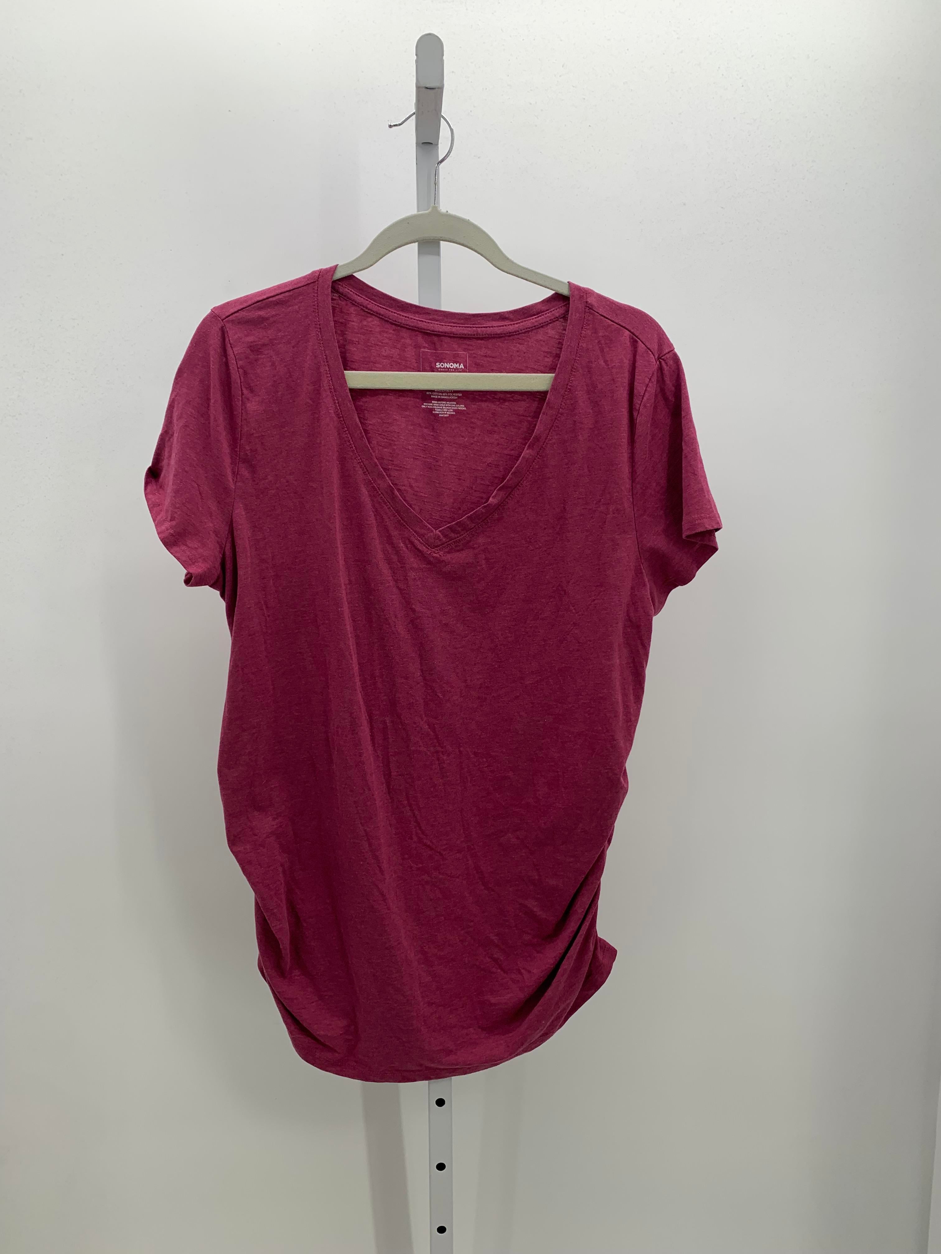 Sonoma Pink Size Large Maternity Short Sleeve Shirt