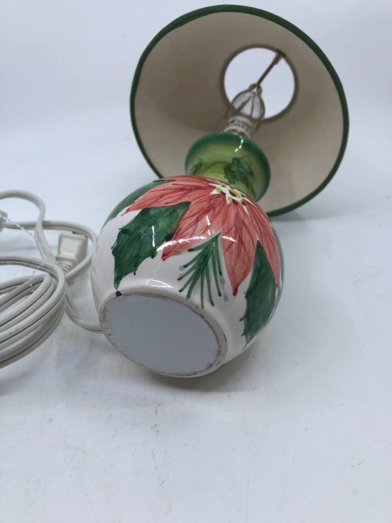 SMALL POINSETTIA LAMP.