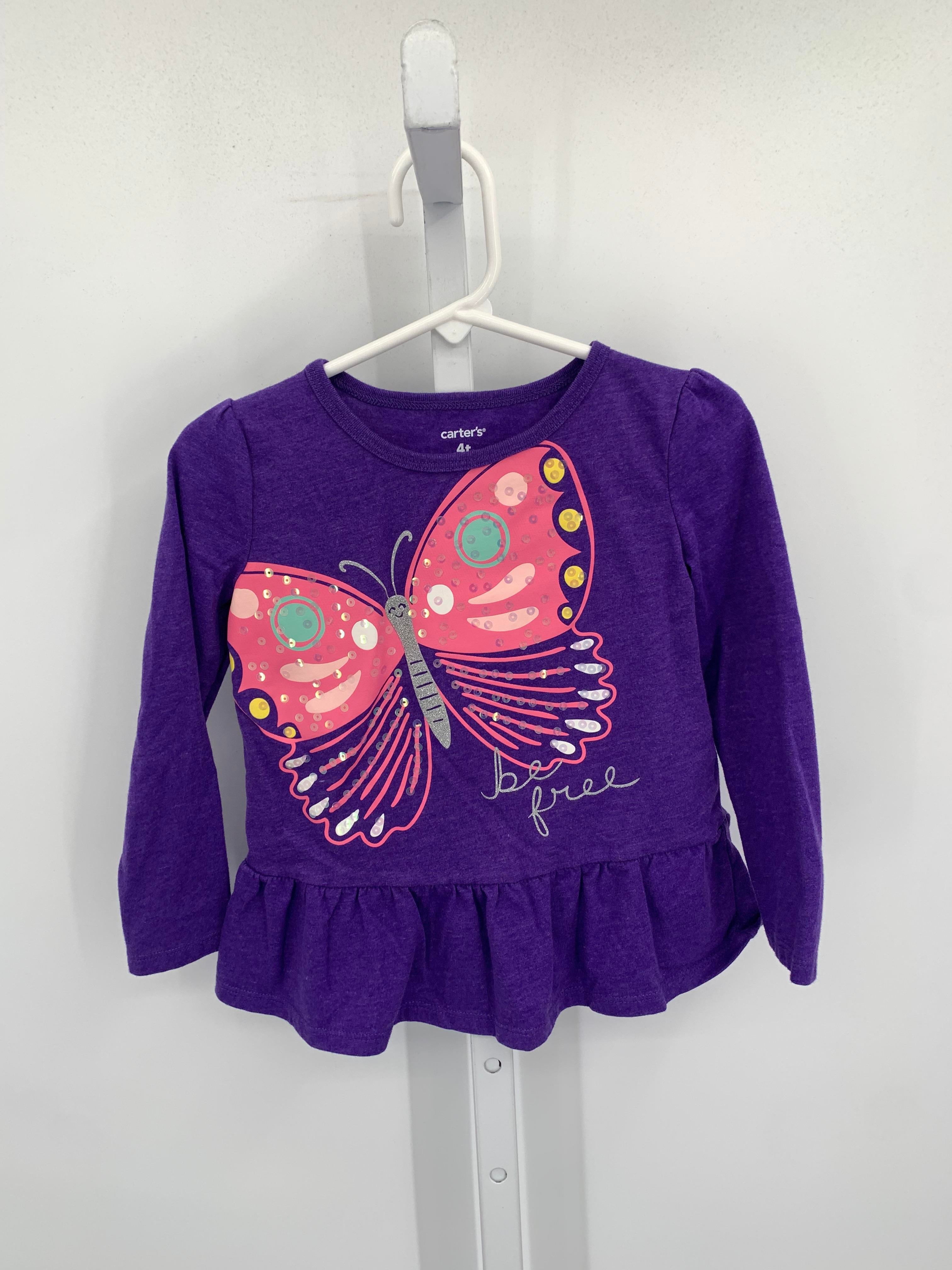 Carters Size 4T Girls Long Sleeve Shirt