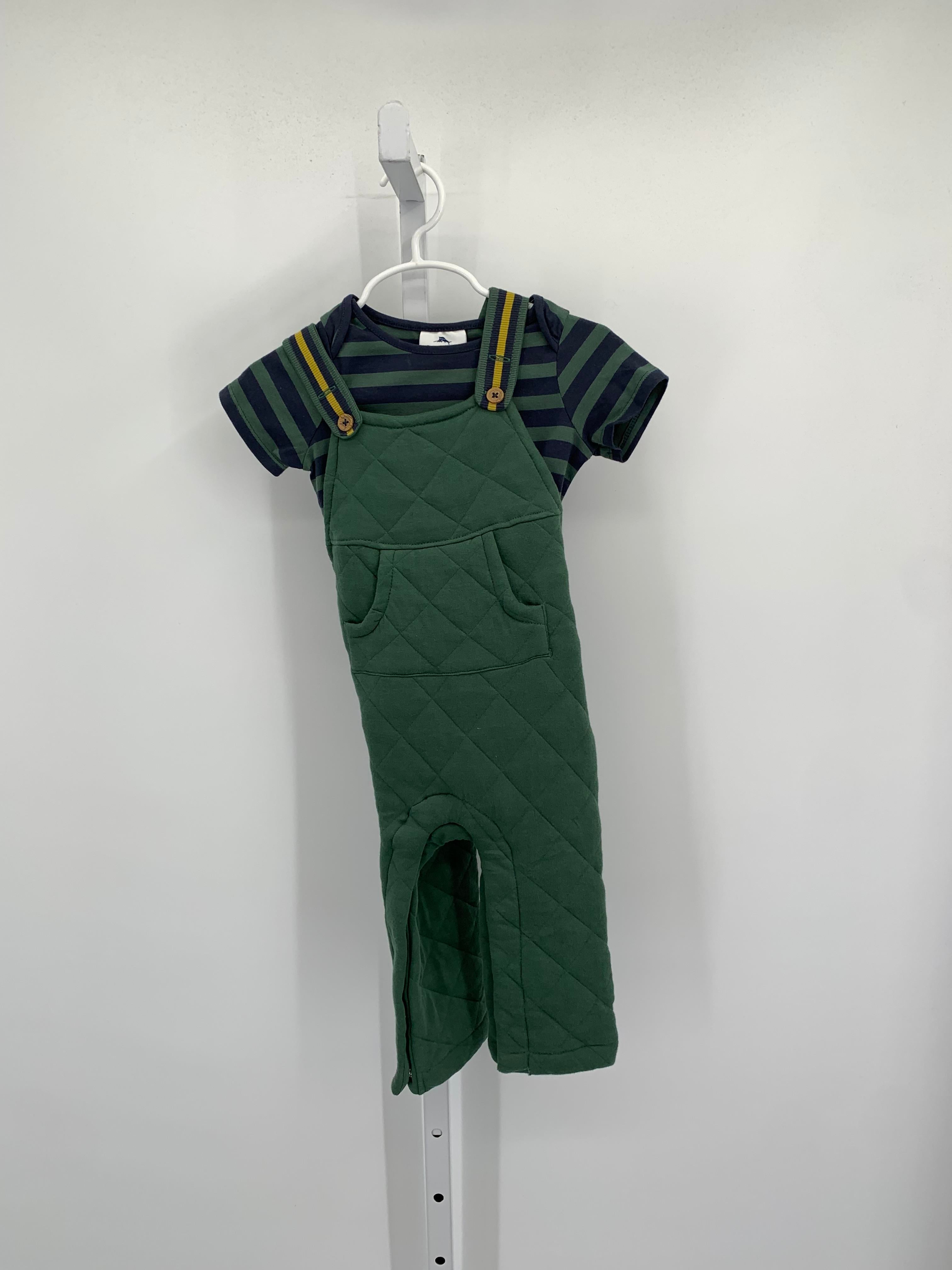 NAVY STRIPE SHIRT KNIT OVERALLS