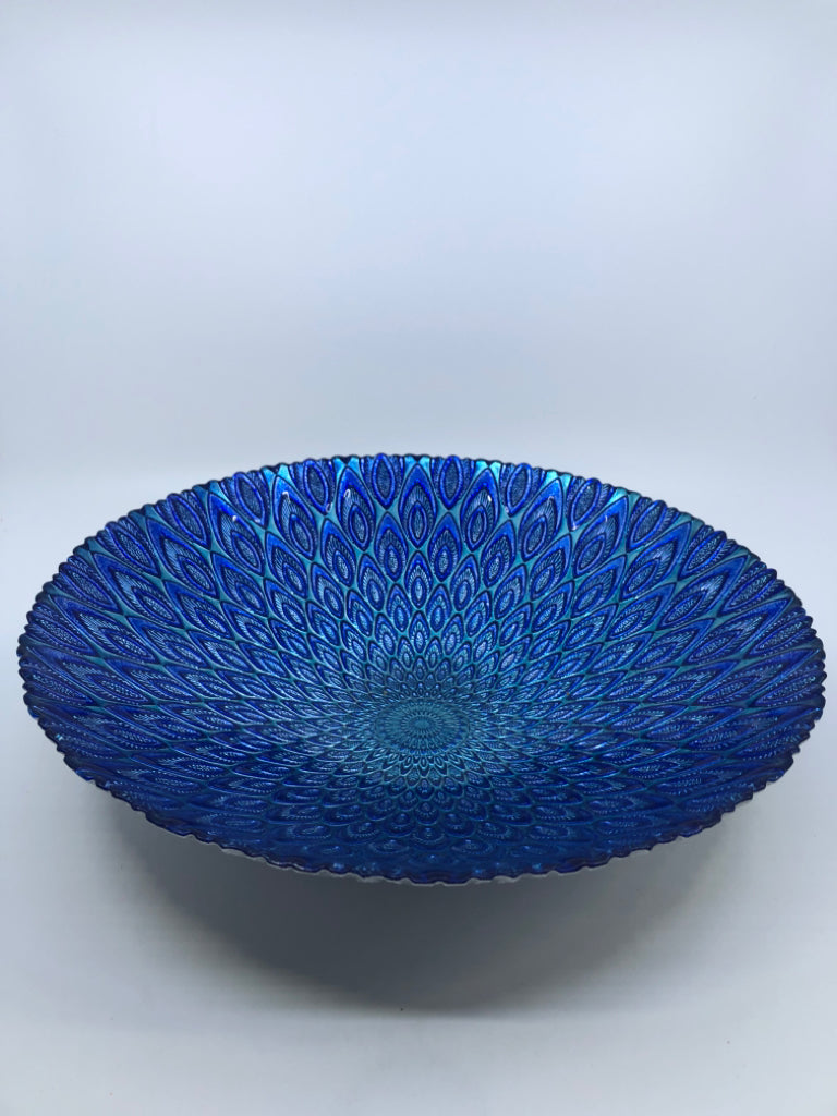 TEAL AND BLUE SHIMMER BOWL.