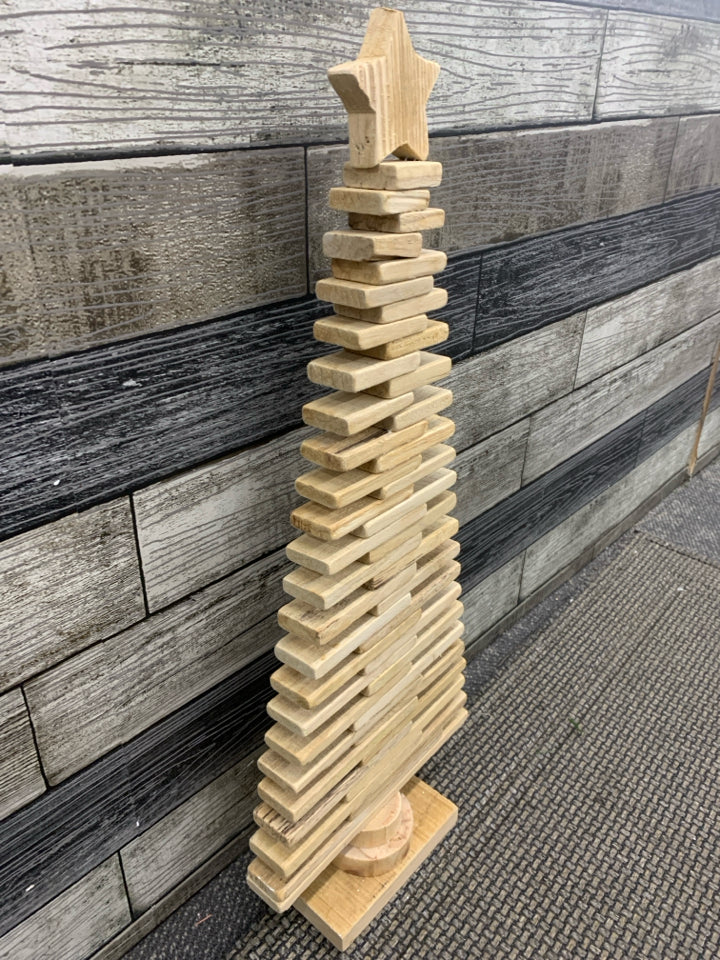 UNFINISHED WOOD TREE SHELF DECOR.