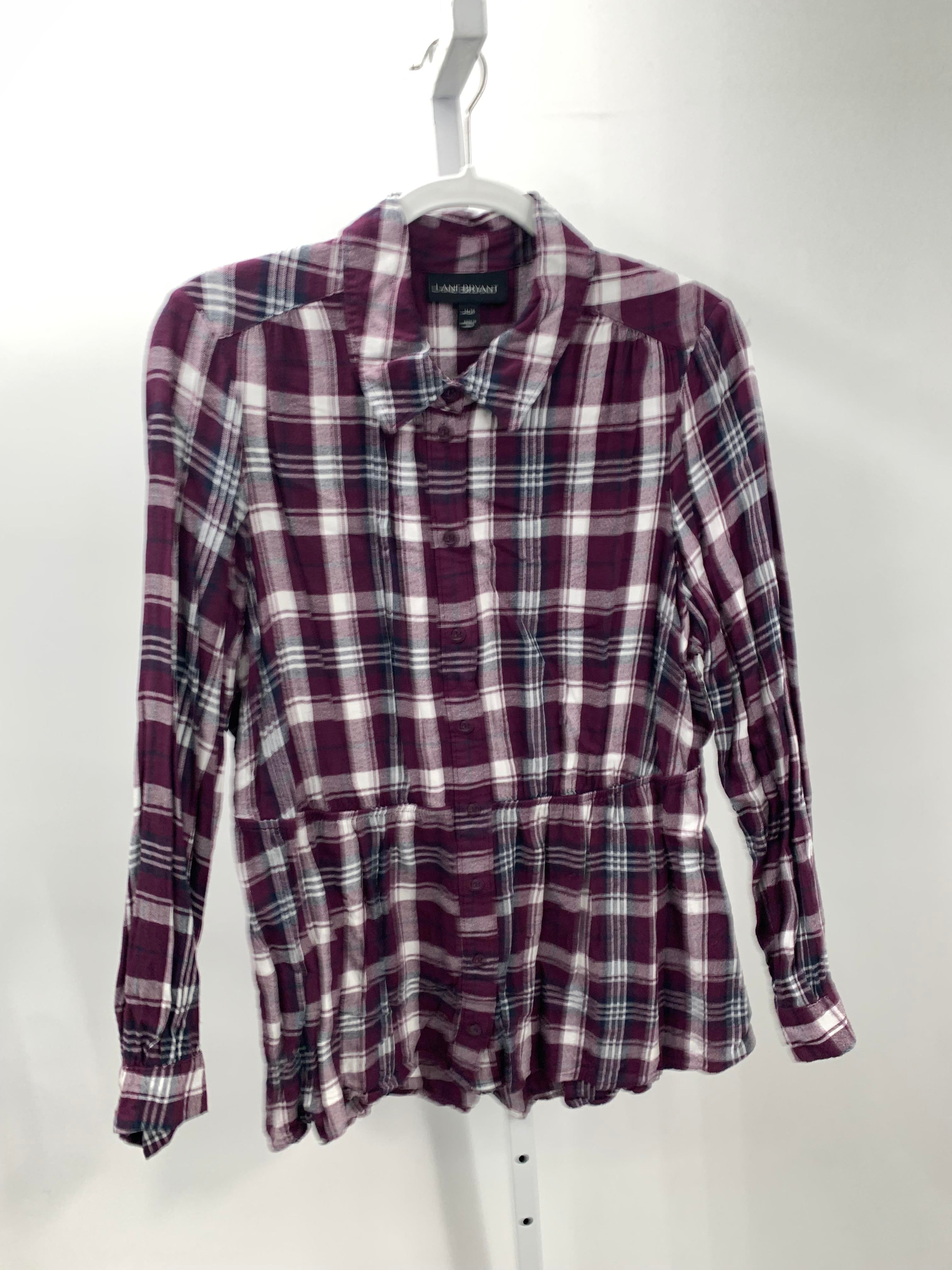 Lane Bryant Size 14/16 W Womens Long Sleeve Shirt