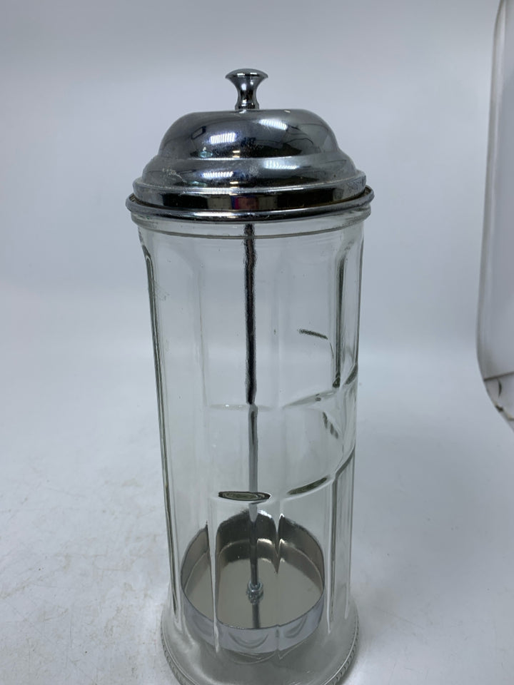 VTG HEAVY GLASS STRAW DISPENSER META LIFT.