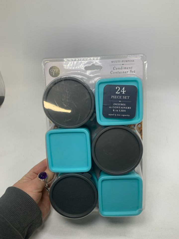 NIP 24 PC SET CONDIMENT CONTAINER SET.