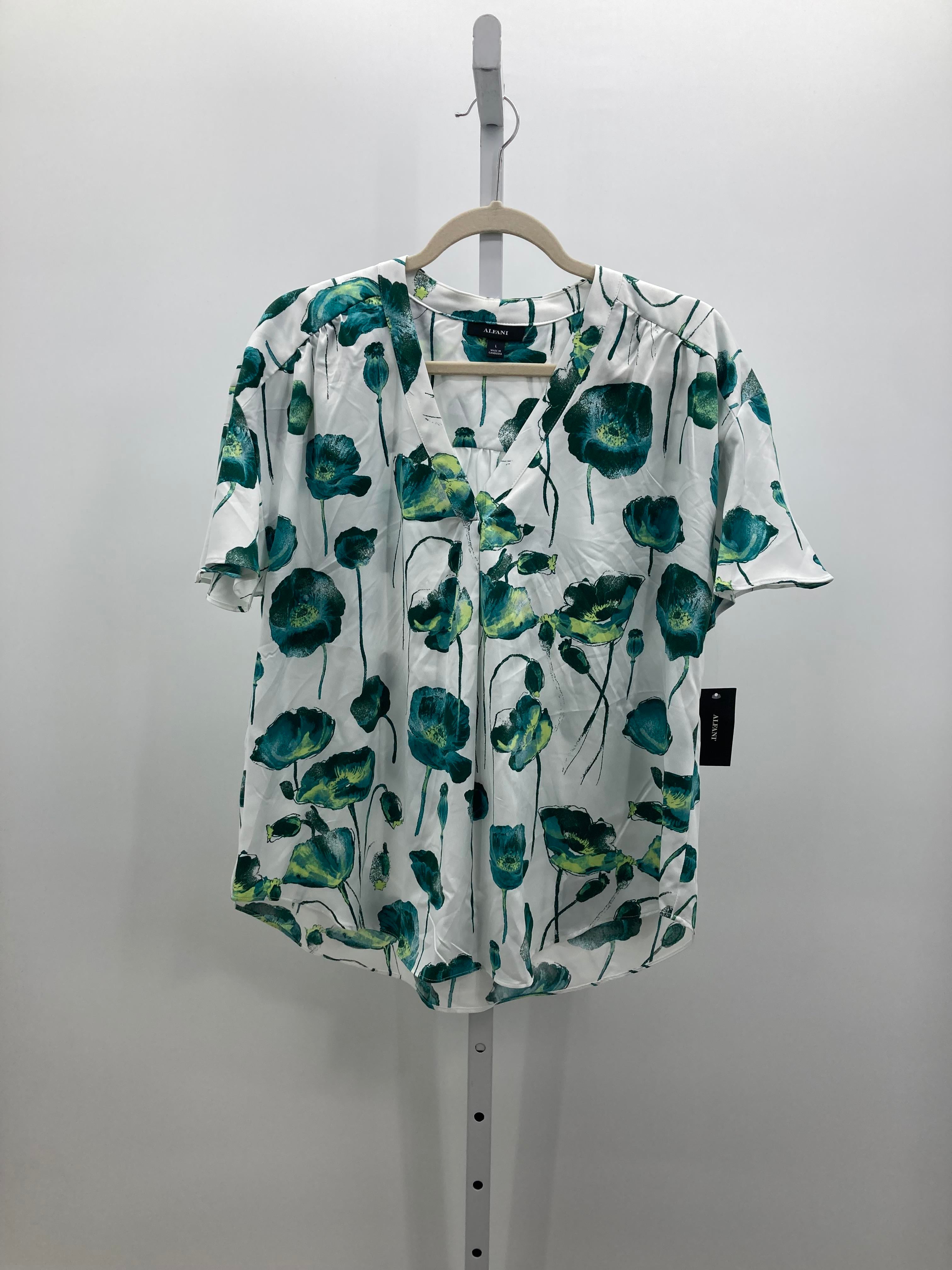 Alfani Size Large Misses Short Sleeve Shirt