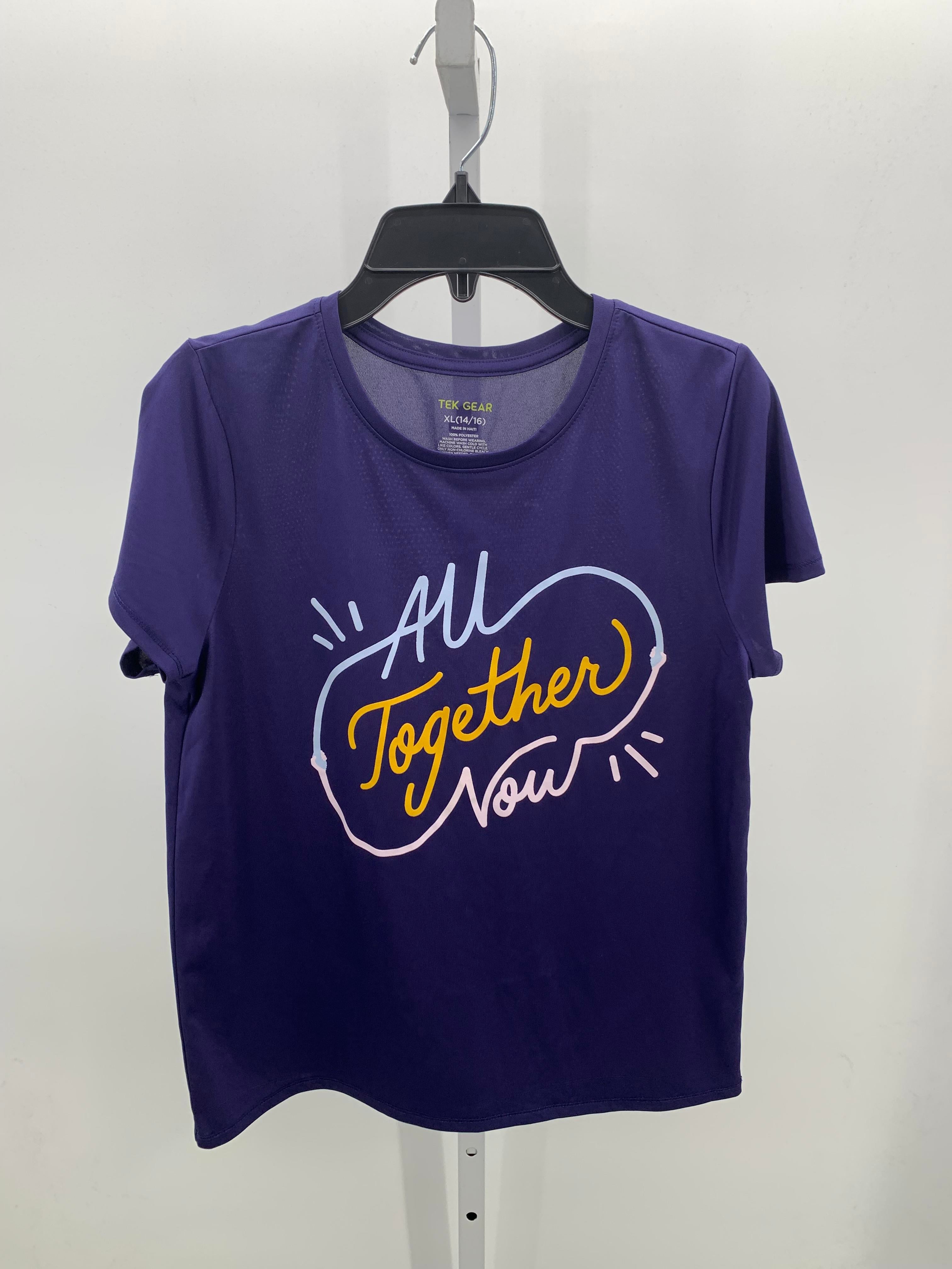 Tek Gear Size 14-16 Girls Short Sleeve Shirt