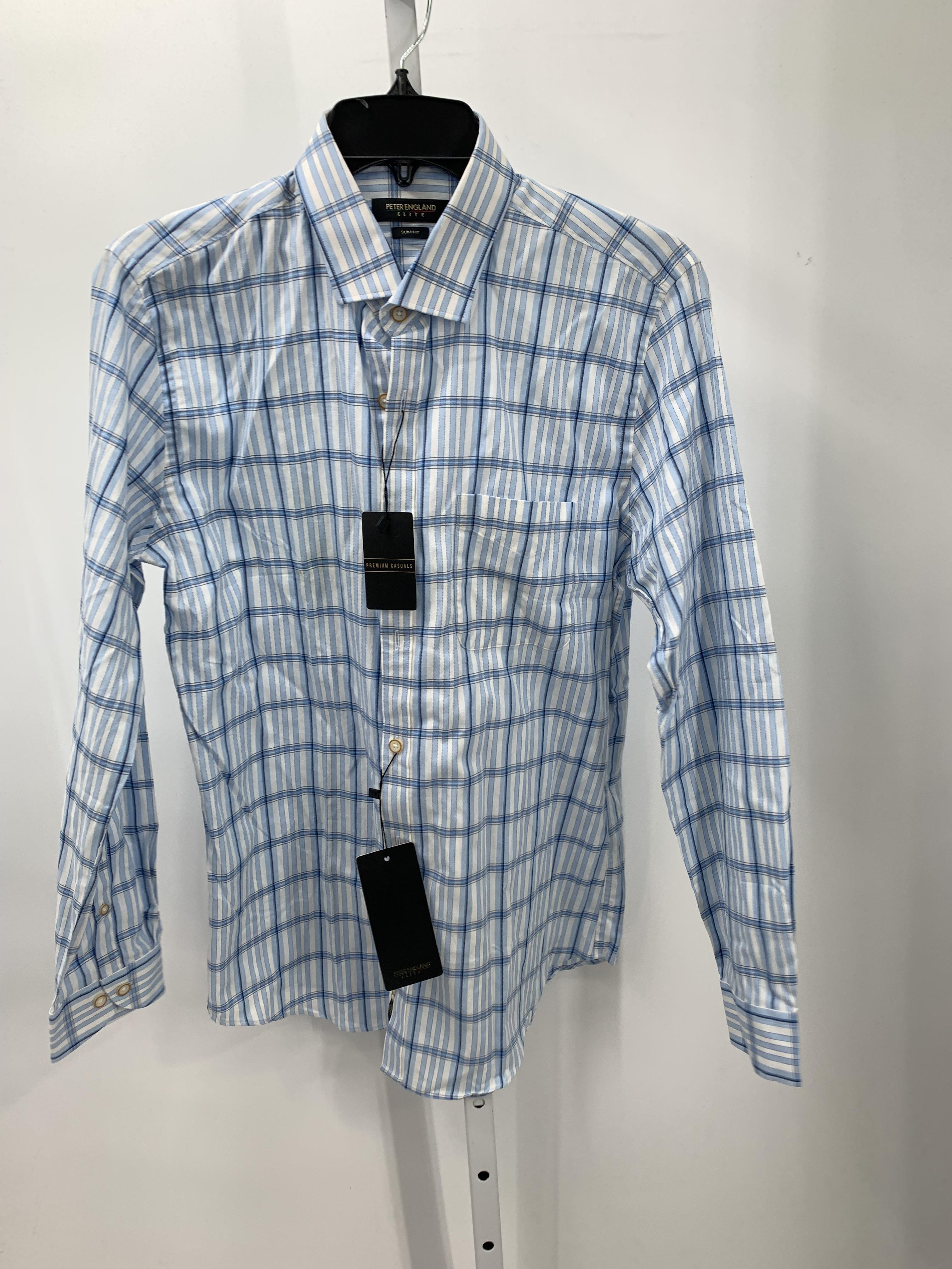NEW BLUE PLAID BTN DOWN SLIM FIT.