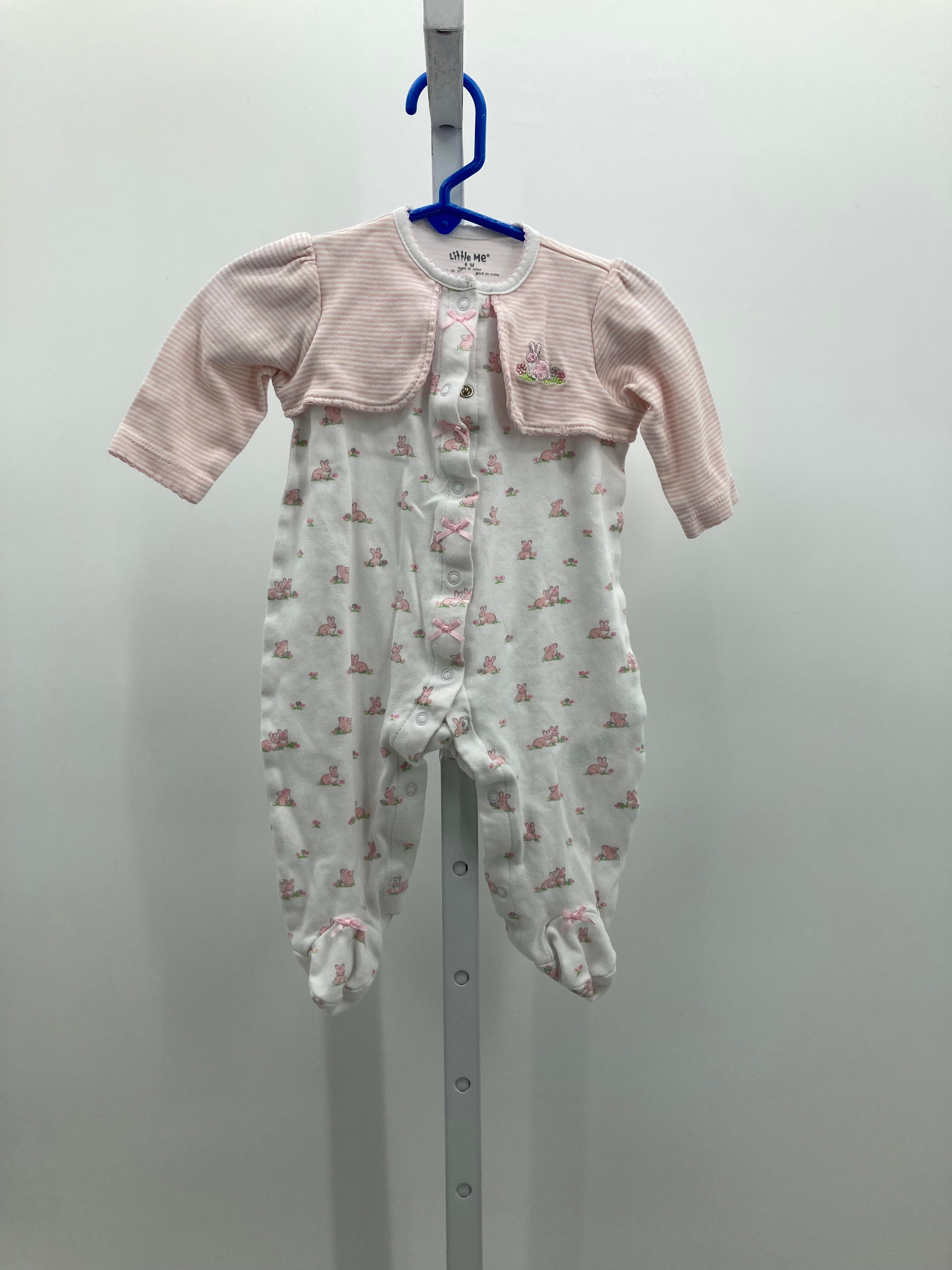 Little Me Size 6 Months Girls Long Slv. Romper