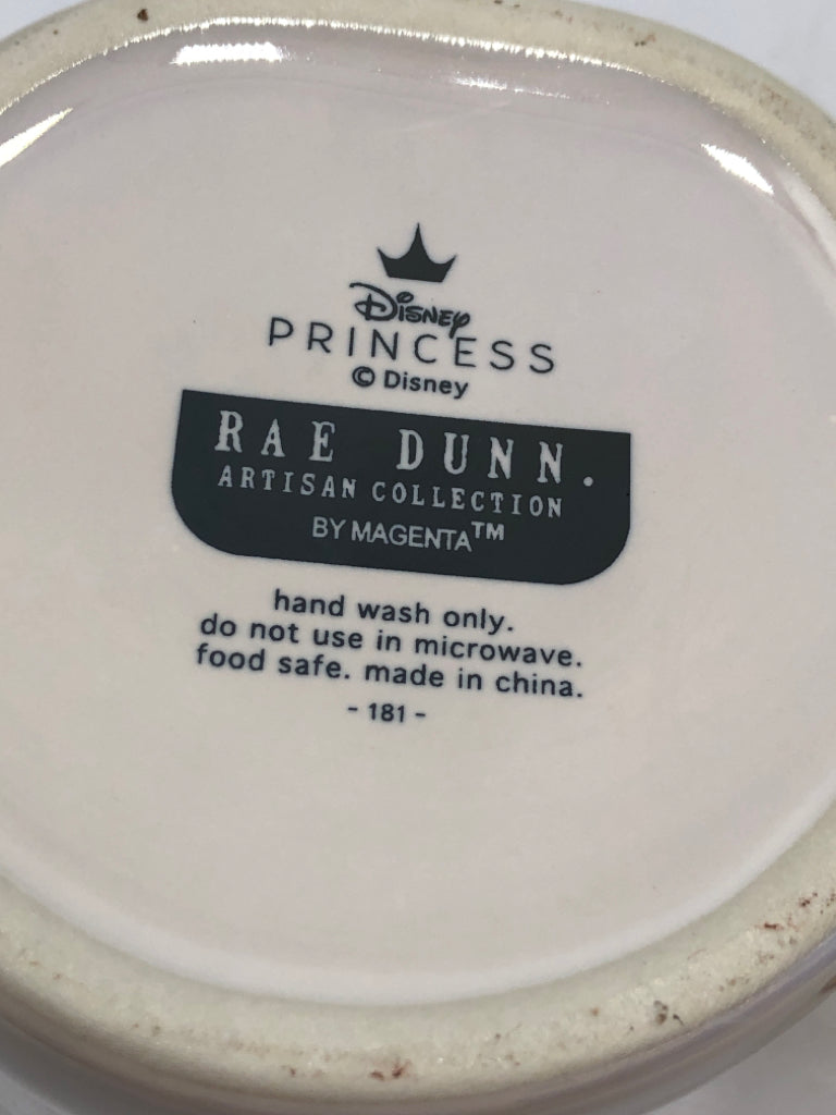 2PC RAE DUNN SLEEPING BEAUTY MUG W/CROWN.