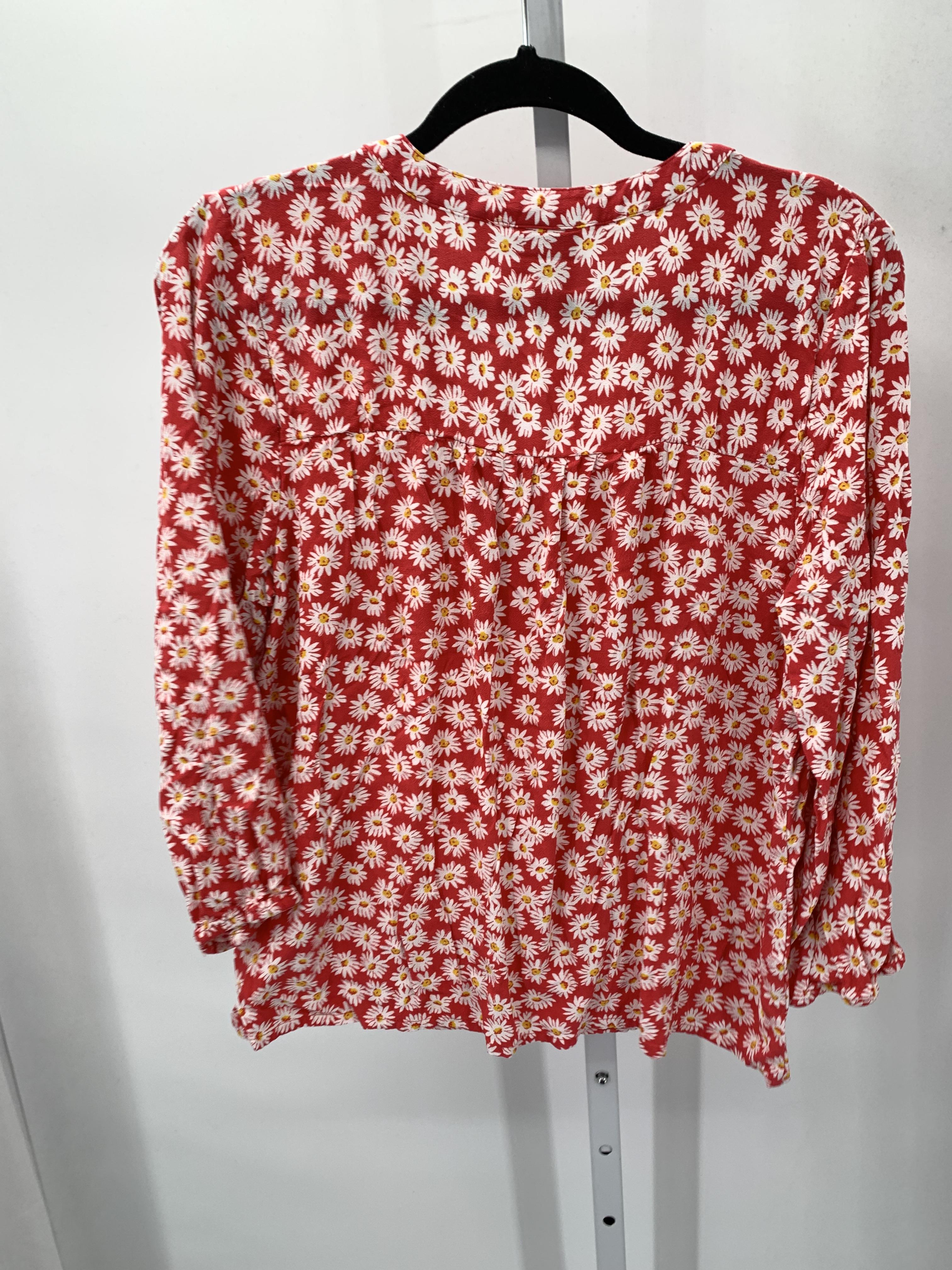 St. Johns Bay Size Large Misses 3/4 Sleeve Shirt