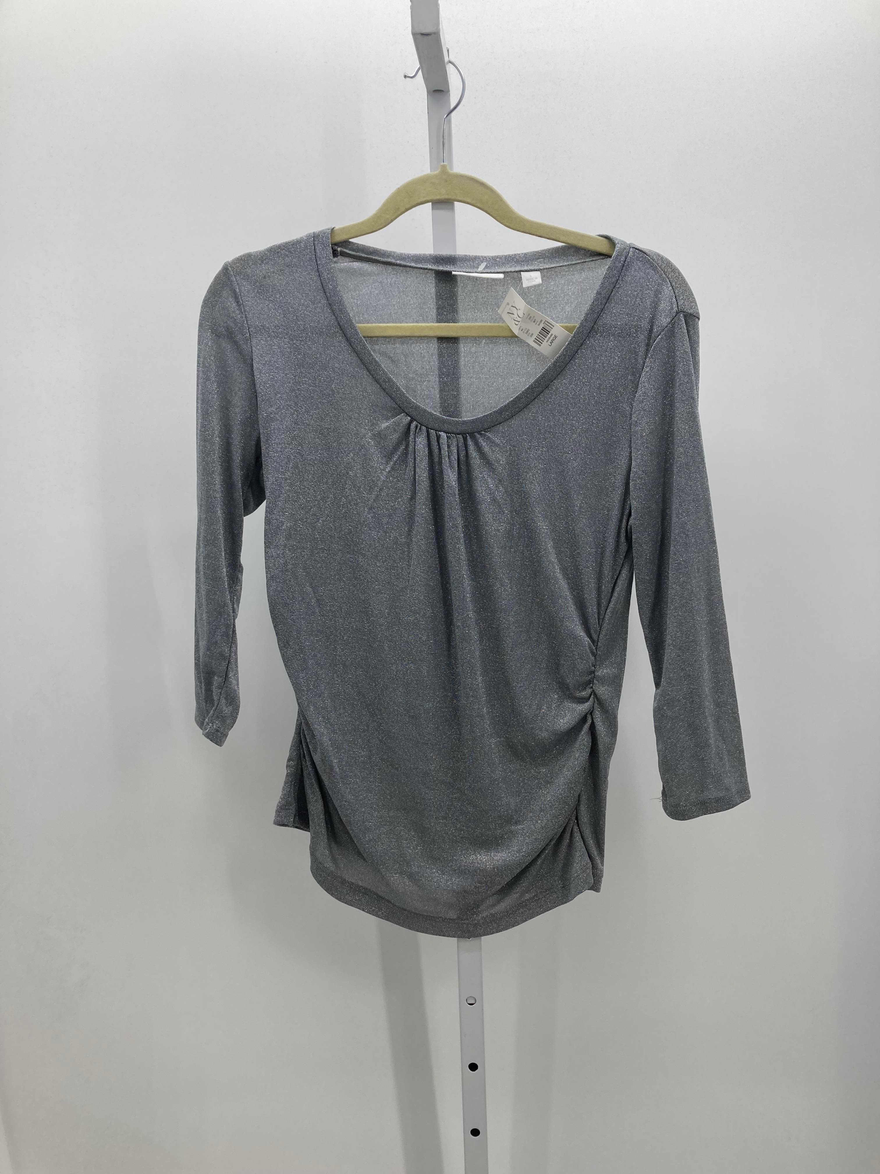 NY & Company Size Large Misses 3/4 Sleeve Shirt