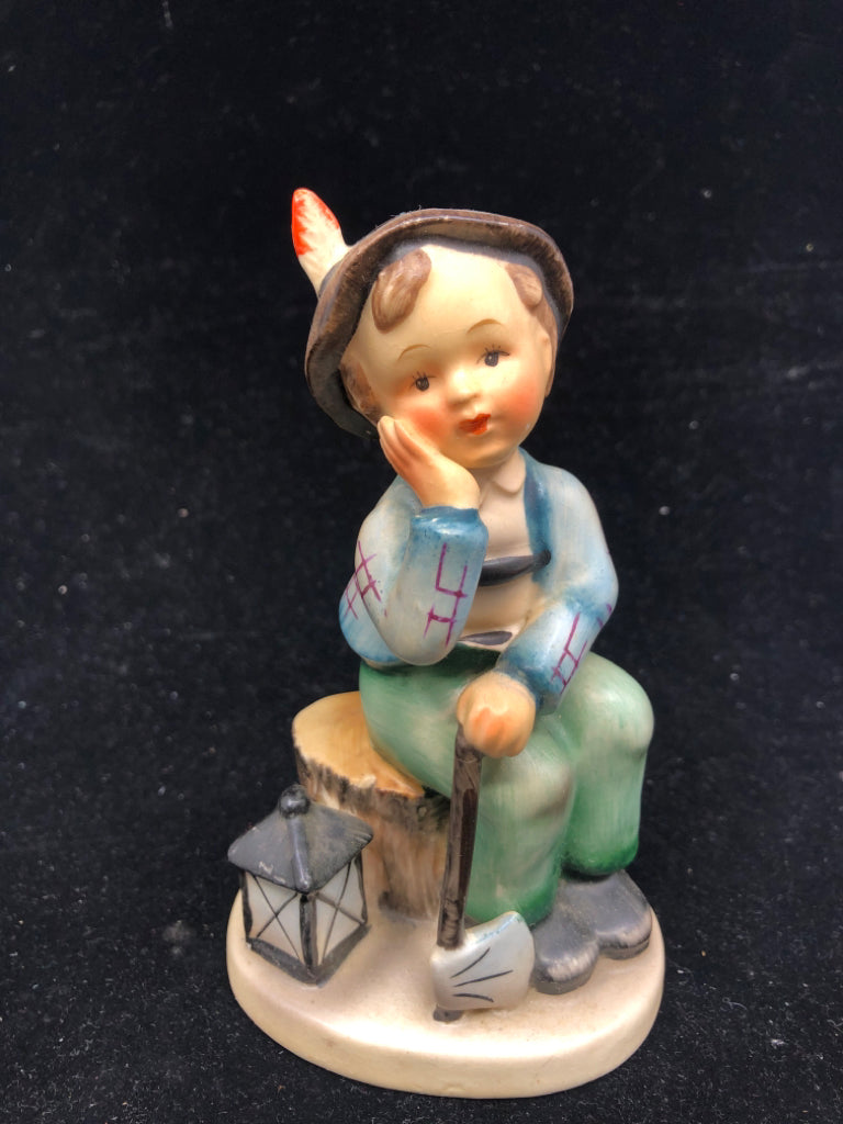 VTG LITTLE BOY W AXE AND LANTERN "TIRED".