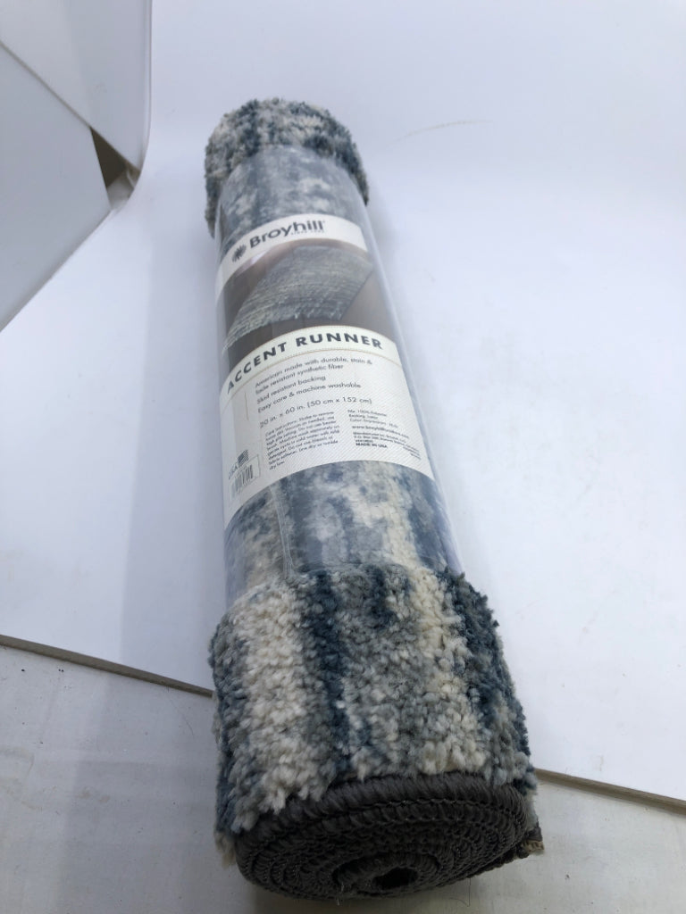 NIP BLUE & WHITE ACCENT RUNNER BROYHILL.