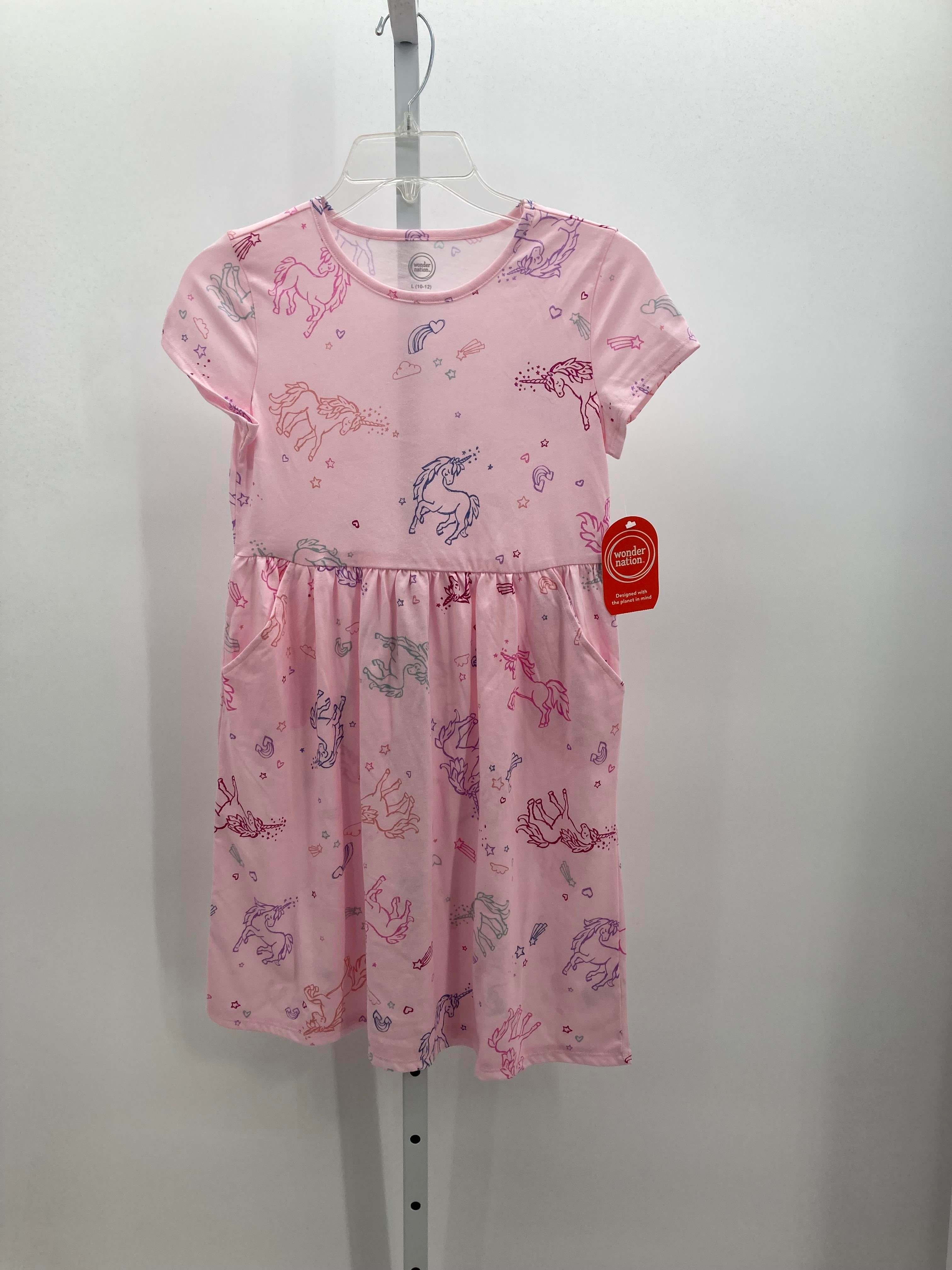 Wonder Nation Size 10-12 Girls Short Sleeve Dress