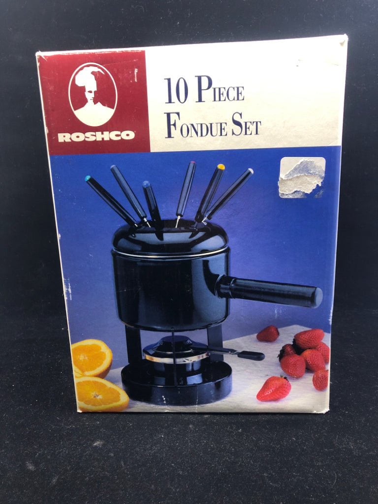 10PC FONDUE SET.