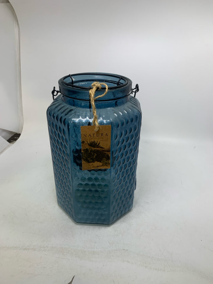 NWT EMBOSSED PILLAR CANDLE HOLDER/LANTERN.