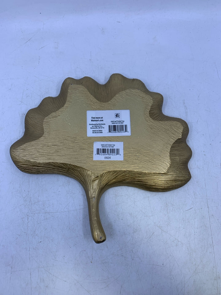GOLDEN LEAF TRINKET TRAY.