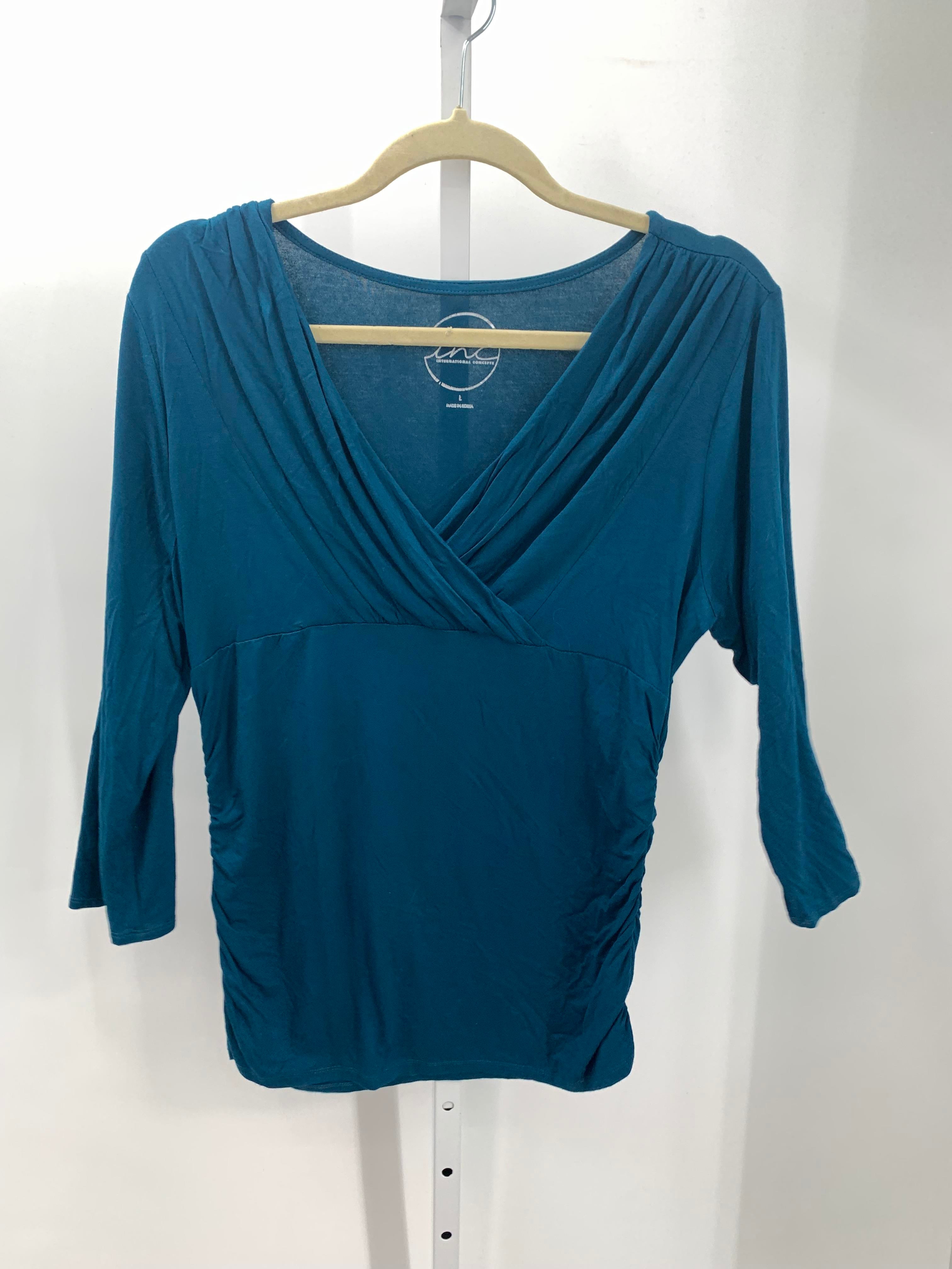 INC Size Large Misses 3/4 Sleeve Shirt