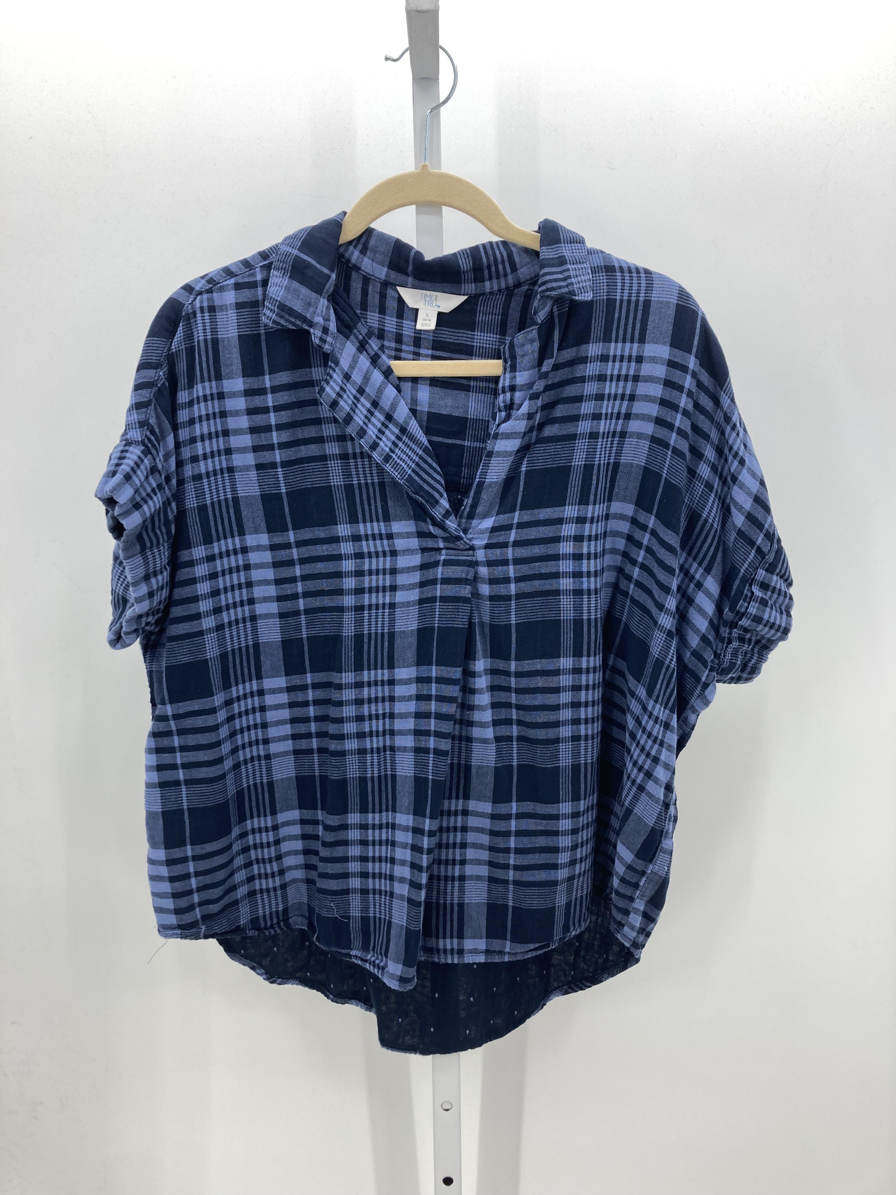 Time and Tru Size Large Misses Short Sleeve Shirt