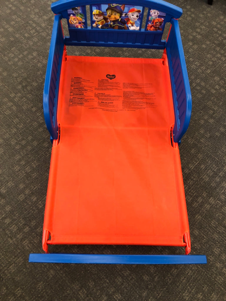TODDLER PAW PATROL BED.