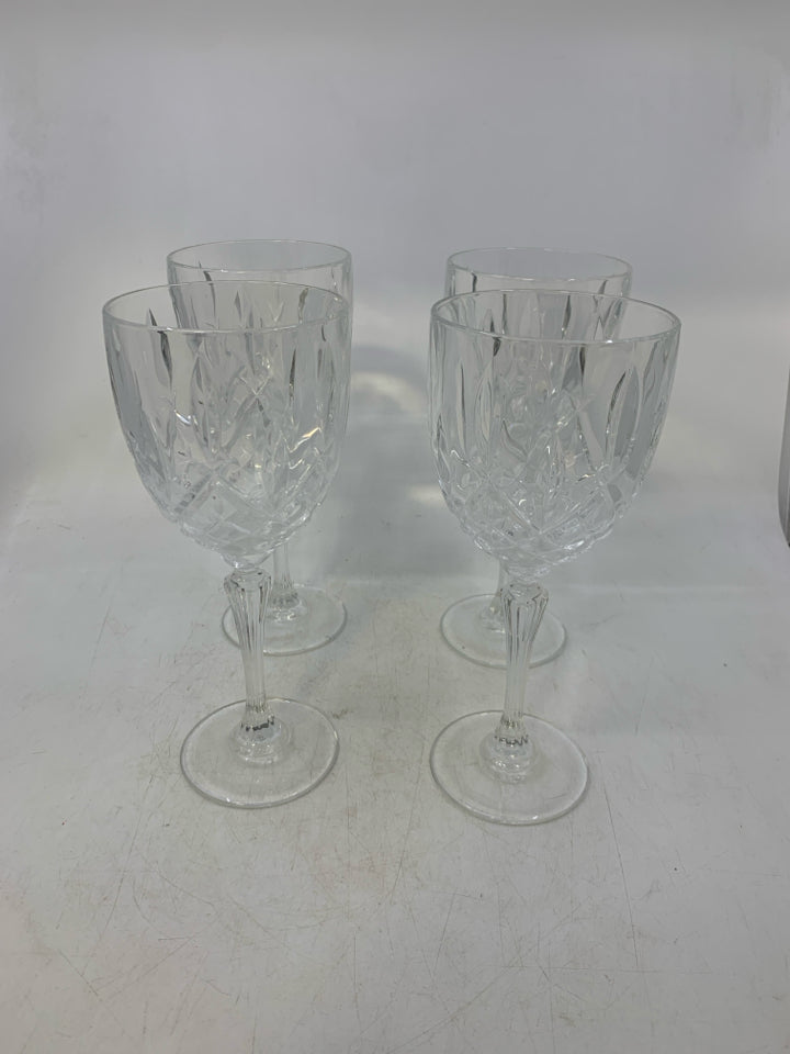 4 MARKHAM WINE GOBLETS.