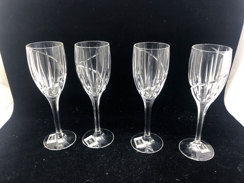 4 MIKASA UPTOWN WINE GLASSES.