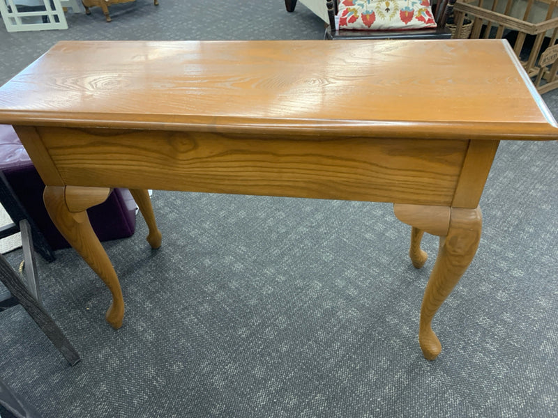 WOOD CENTER DRAWER SOFA TABLE.