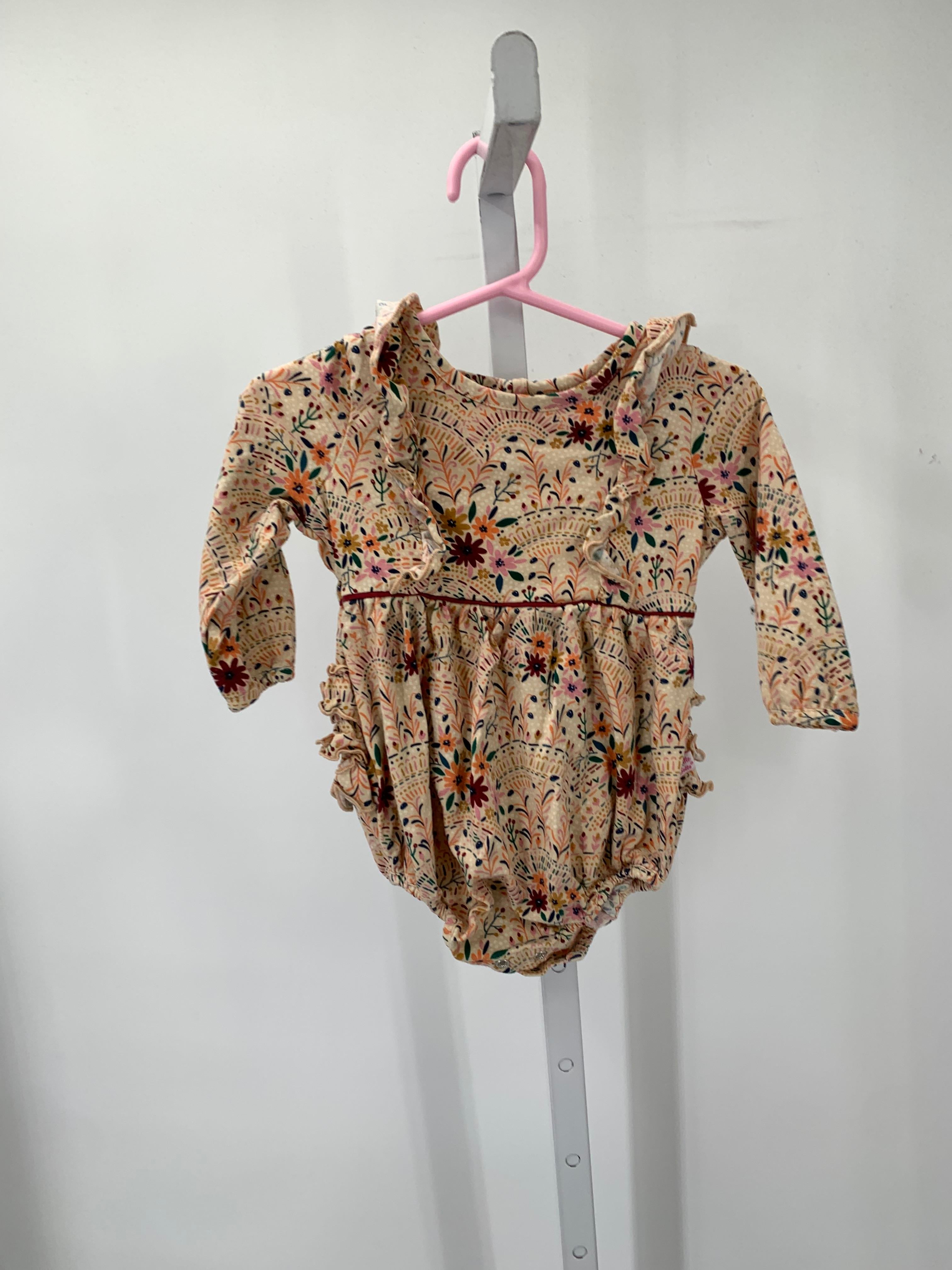 Size 6-12 mon Girls Long Slv. Romper
