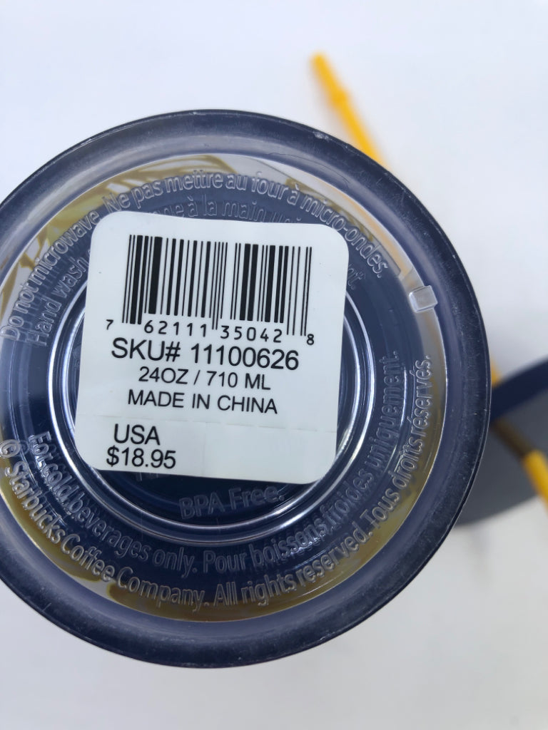 YELLOW ROSES STARBUCKS TUMBLER.